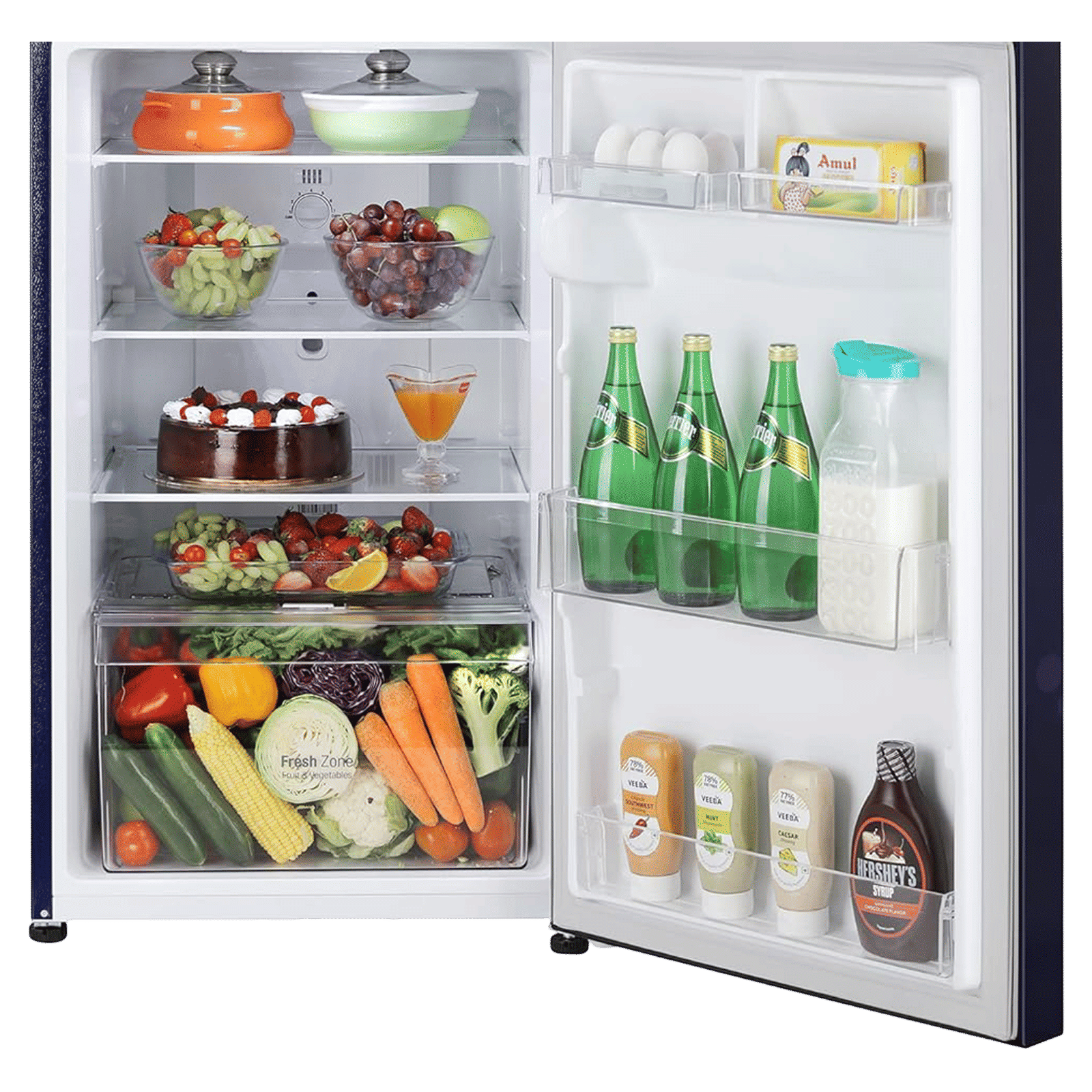 LG 242 Litres 2 Star Frost Free Double Door Refrigerator with Anti Bacterial Gasket (GLN292BBEY, Blue Euphoria)_13