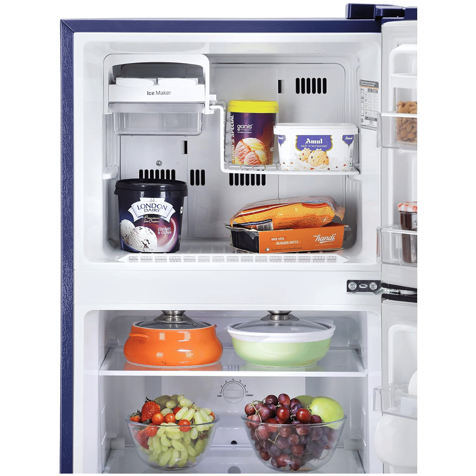 LG 242 Litres 2 Star Frost Free Double Door Refrigerator with Anti Bacterial Gasket (GLN292BBEY, Blue Euphoria)_5