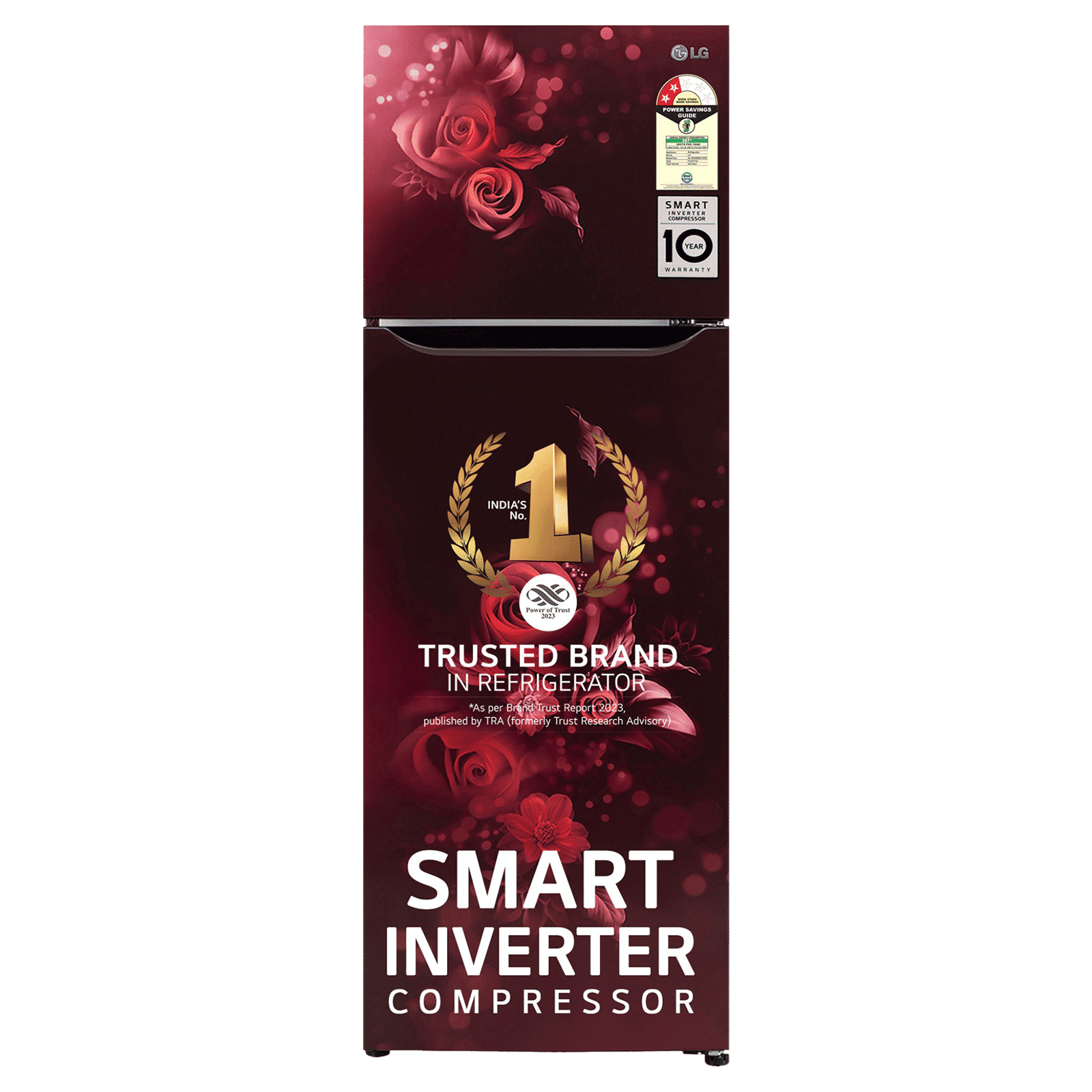 LG 242 Litres 2 Star Frost Free Double Door Refrigerator with Anti Bacterial Gasket (GLN292BSEY, Scarlet Euphoria)_1