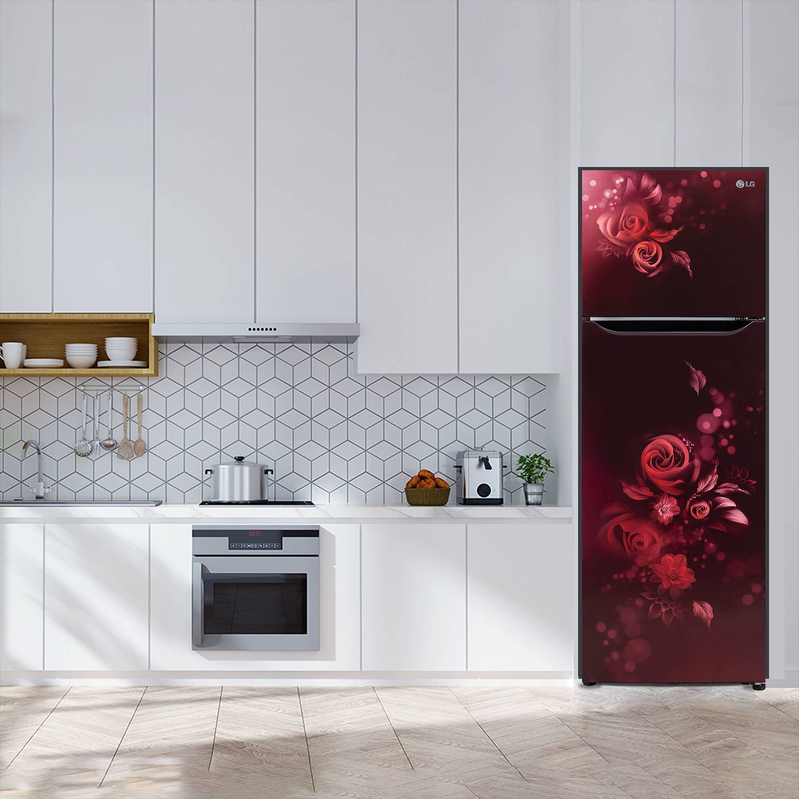 LG 242 Litres 2 Star Frost Free Double Door Refrigerator with Anti Bacterial Gasket (GLN292BSEY, Scarlet Euphoria)_11