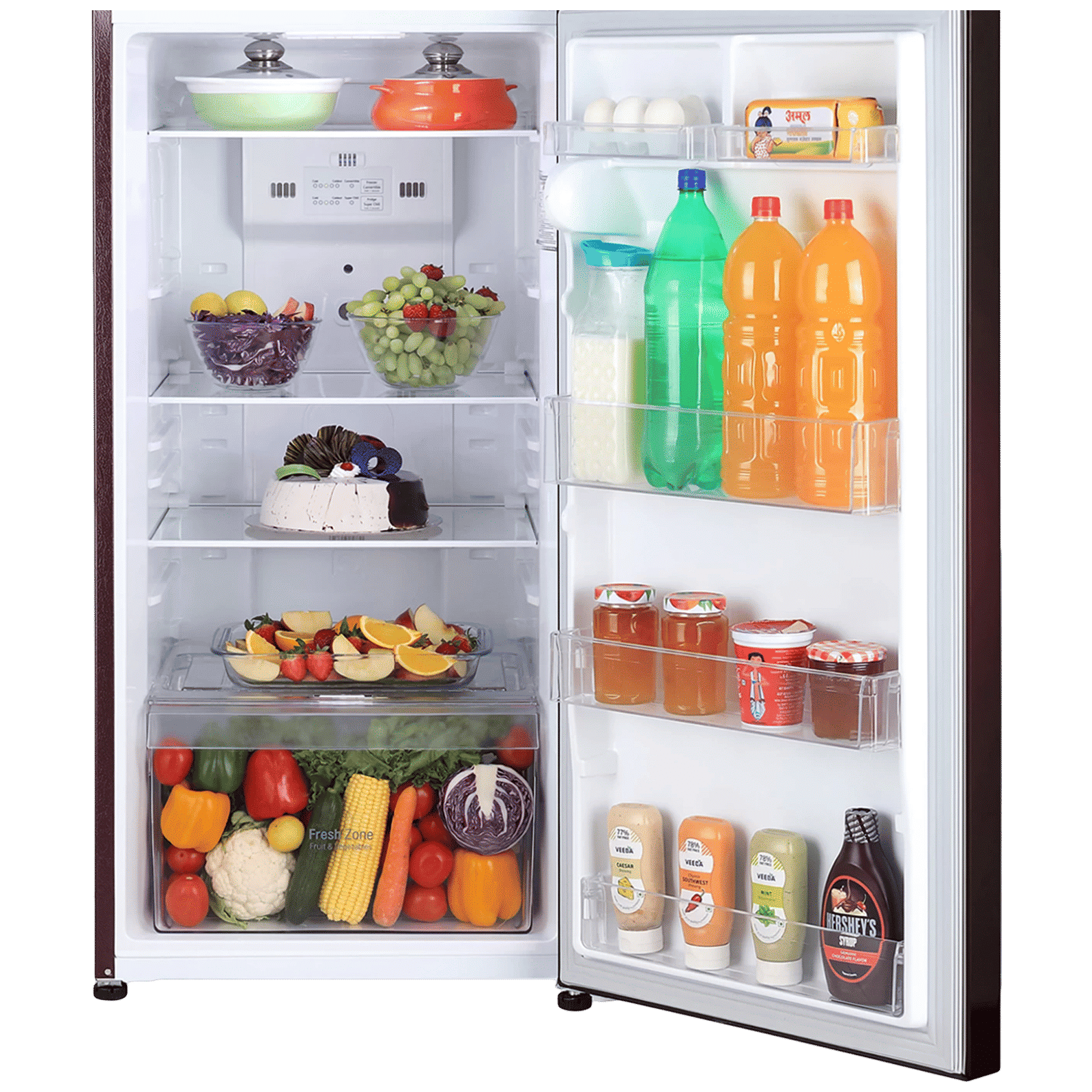 LG 242 Litres 2 Star Frost Free Double Door Refrigerator with Anti Bacterial Gasket (GLN292BSEY, Scarlet Euphoria)_7