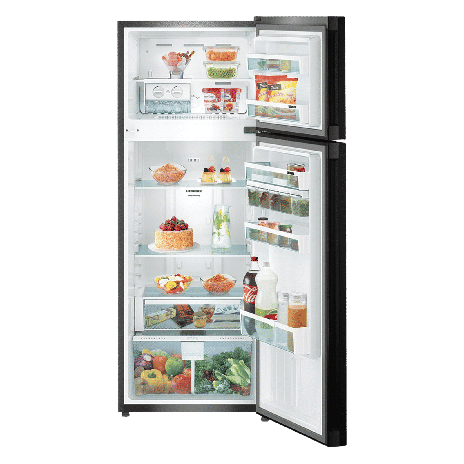 LIEBHERR Cluster 2 290 Litres 2 Star Frost Free Double Door Refrigerator with Nexgen Inverter Compressor (TCbs 2940, Black Steel)_4