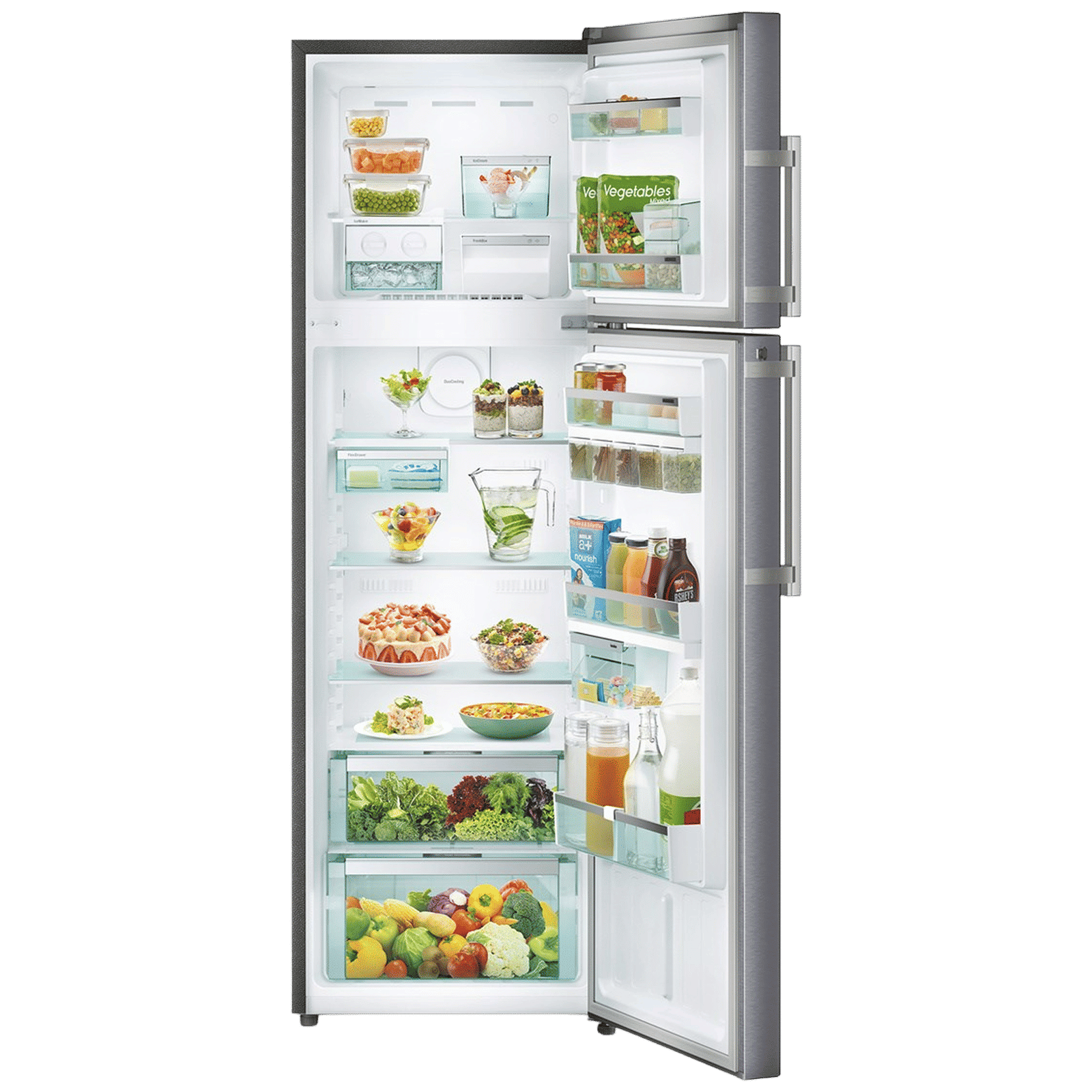 LIEBHERR Cluster 3 350 Litres 2 Star Frost Free Double Door Refrigerator with NexGen Inverter Compressor (TDcsB 3565, Anthracite)_3