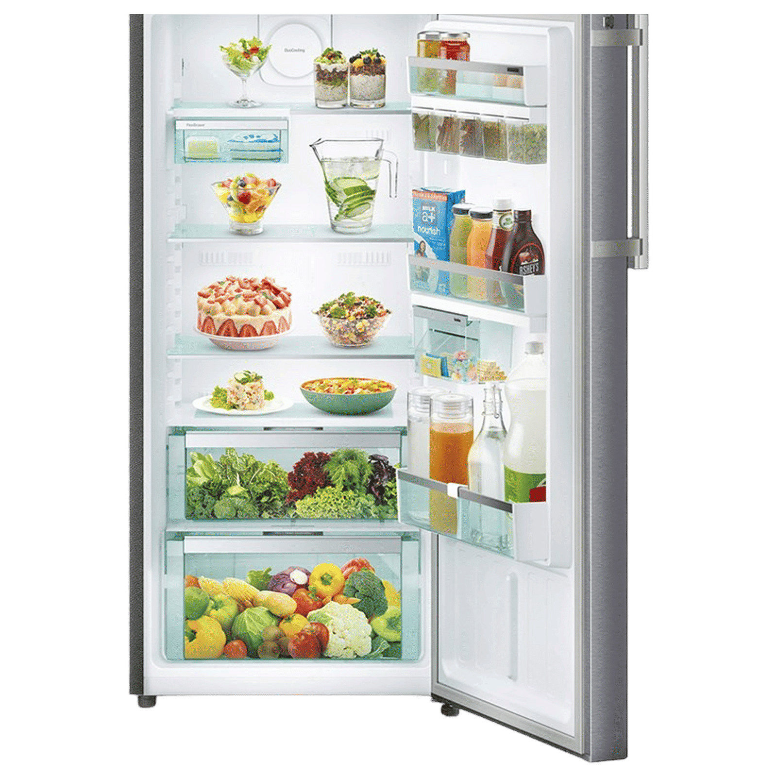 LIEBHERR Cluster 3 350 Litres 2 Star Frost Free Double Door Refrigerator with NexGen Inverter Compressor (TDcsB 3565, Anthracite)_5