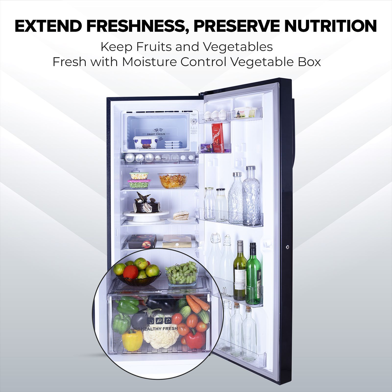 Croma 251 Litres 4 Star Direct Cool Single Door Refrigerator with Anti Fungal Gasket (CRLR251DIE302704, Blue)_8