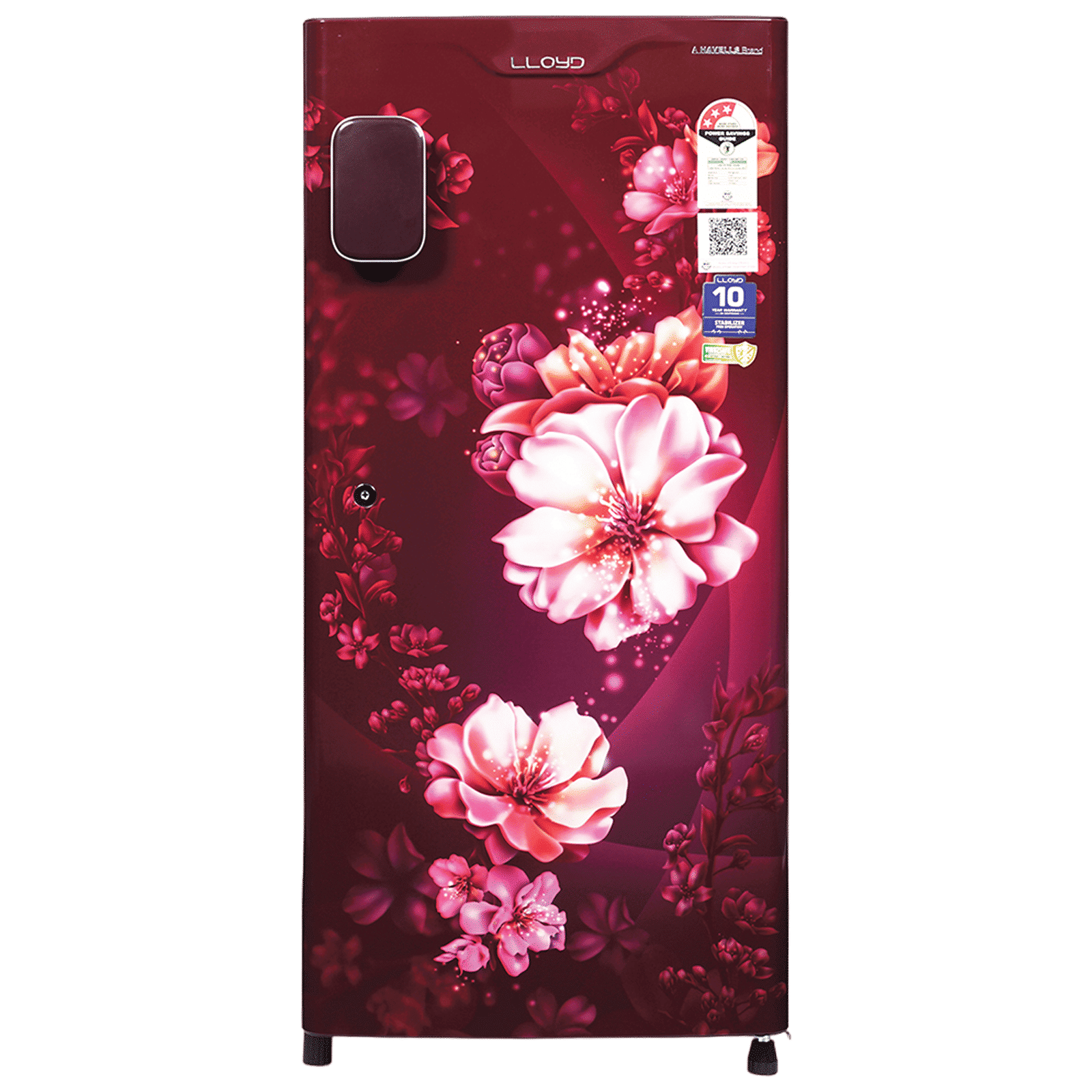 LLOYD 188 Litres 3 Star Direct Cool Single Door Refrigerator with Anti Bacterial Gasket (GLDC203SCWT4JC, Cherry Blossom Wine)_1