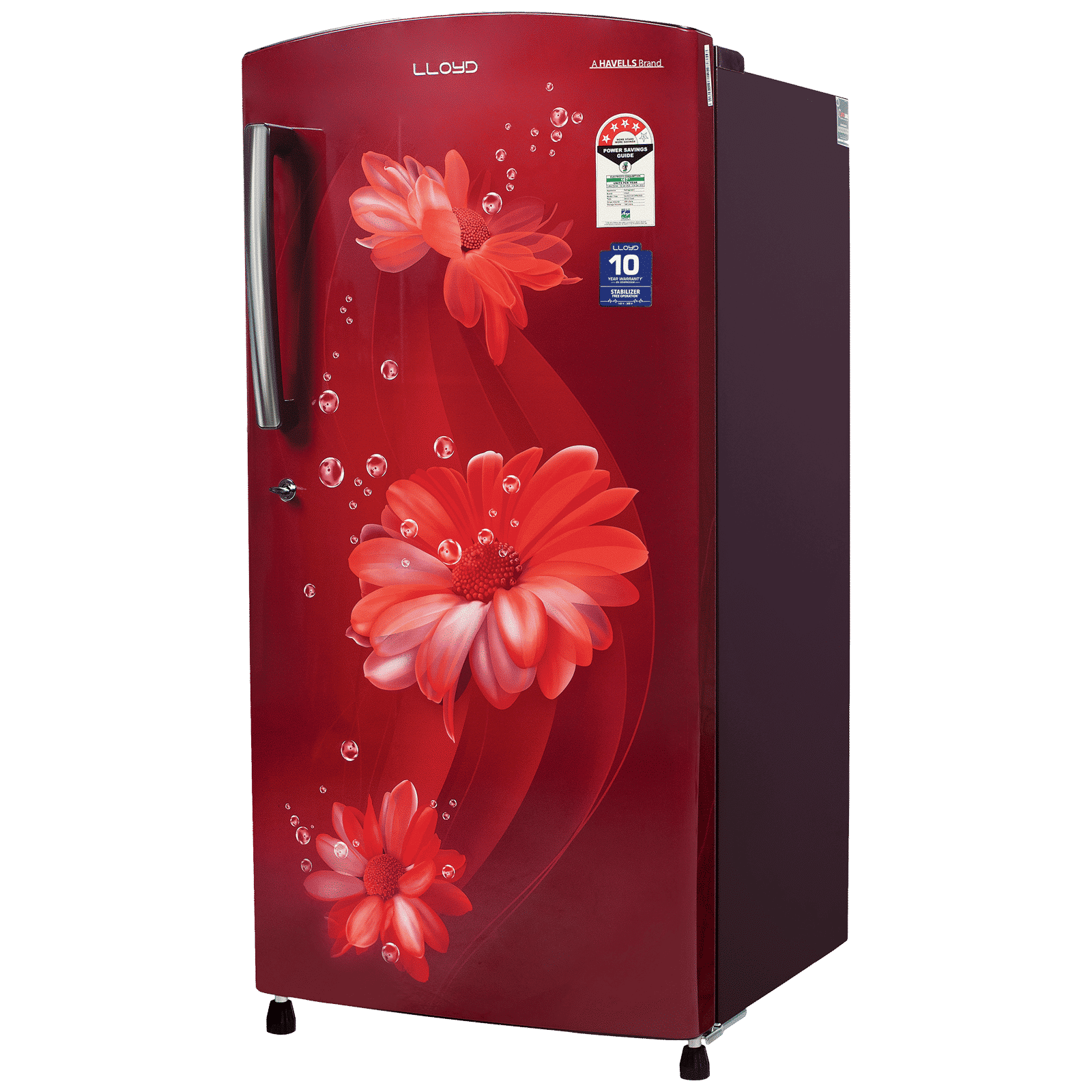 LLOYD 216 Litres 4 Star Direct Cool Single Door Refrigerator with Stabilizer Free Operation (GLDF244SDWT2LC, Daisy Wine)_4