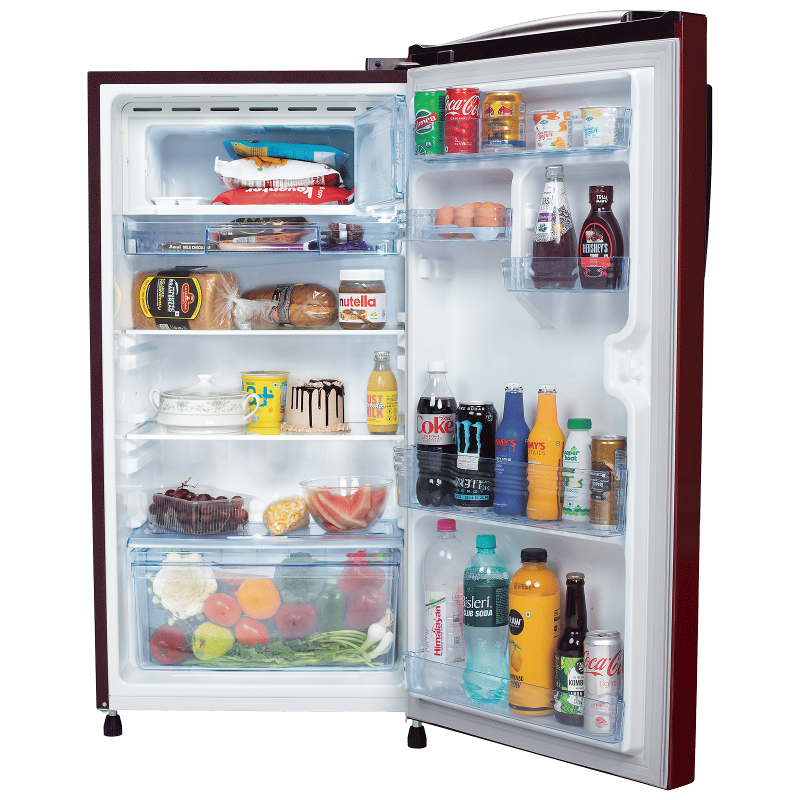 LLOYD 216 Litres 4 Star Direct Cool Single Door Refrigerator with Stabilizer Free Operation (GLDF244SDWT2LC, Daisy Wine)_5