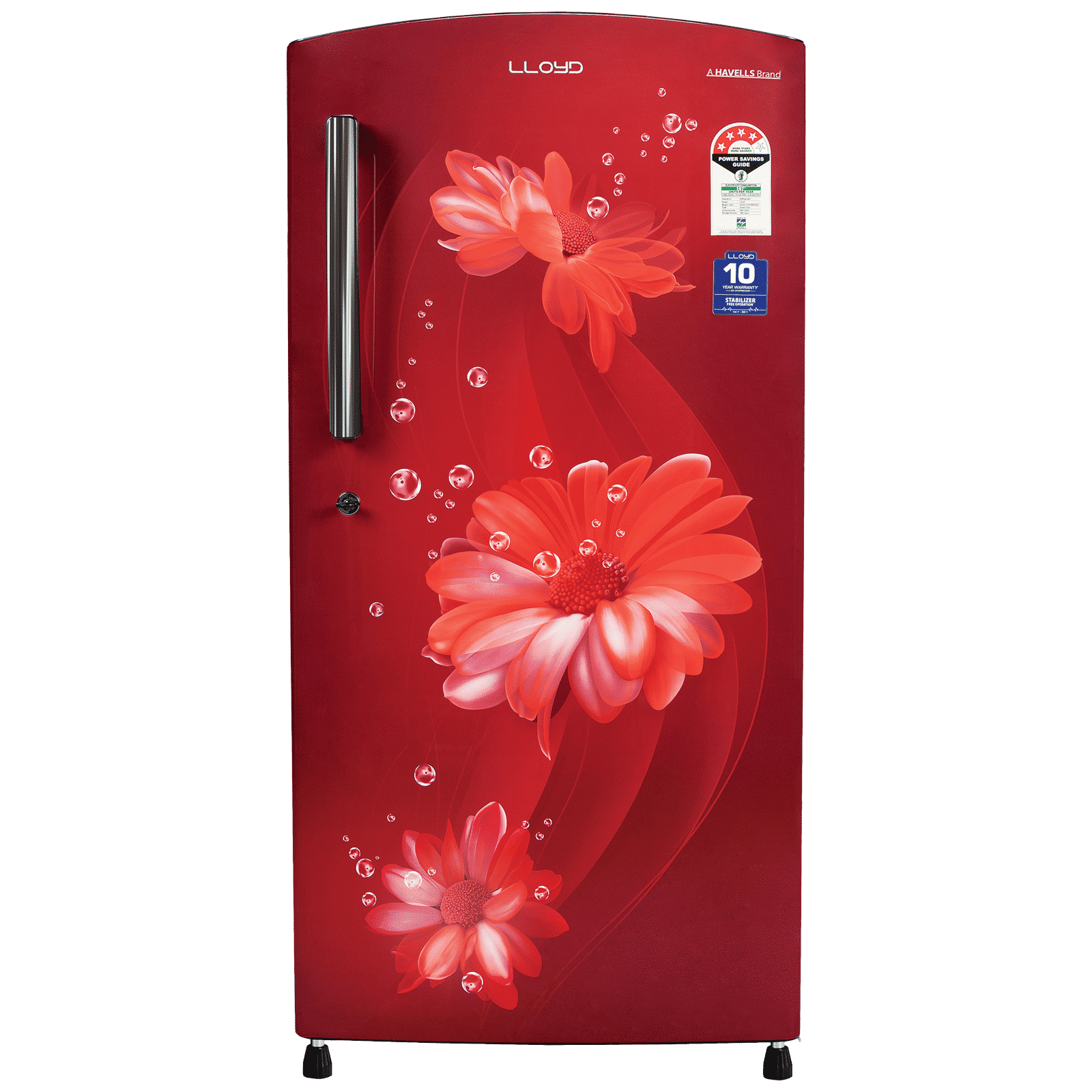 LLOYD 216 Litres 4 Star Direct Cool Single Door Refrigerator with Stabilizer Free Operation (GLDF244SDWT2LC, Daisy Wine)_1
