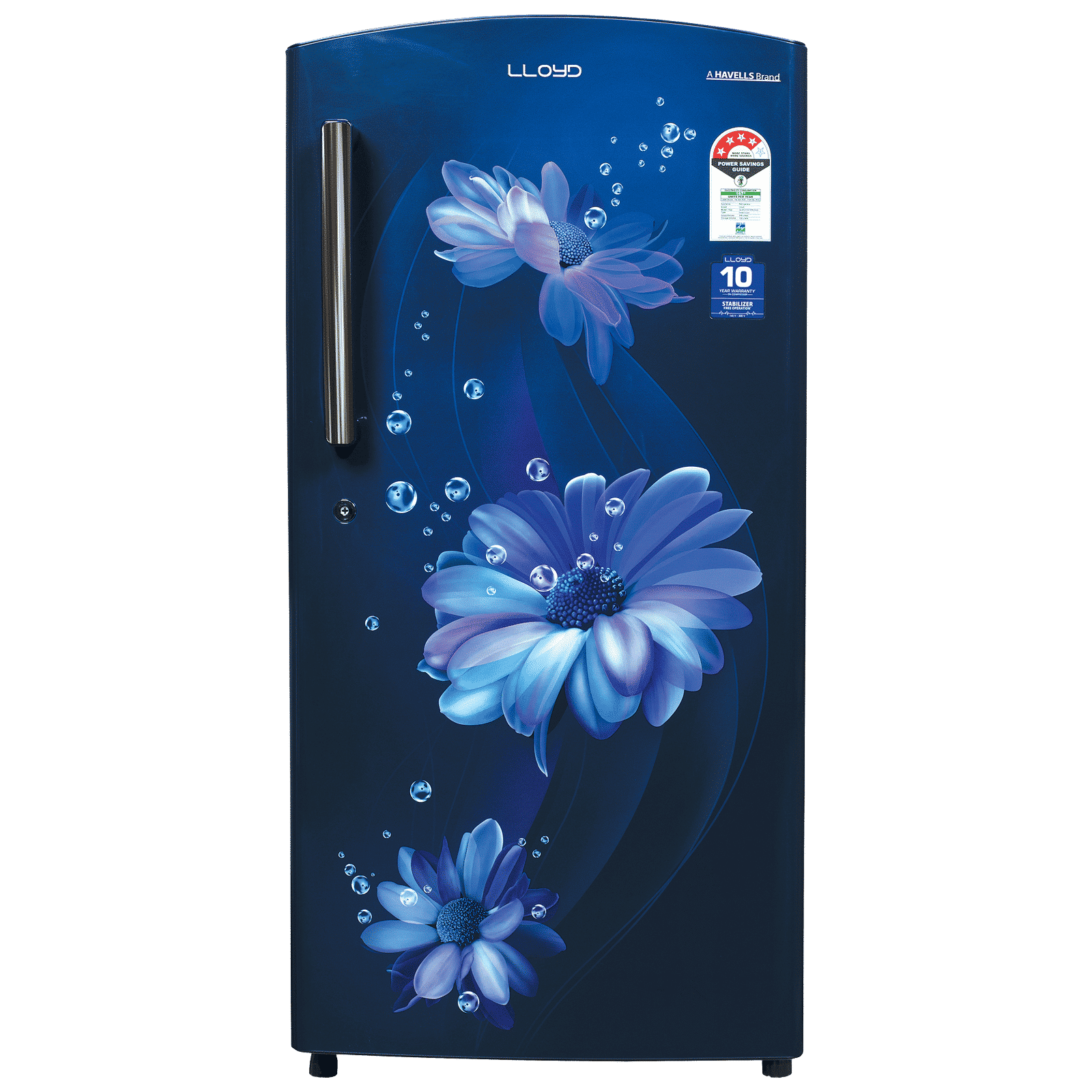 LLOYD 216 Litres 4 Star Direct Cool Single Door Refrigerator with Stabilizer Free Operation (GLDF244ST2LC, Daisy Blue)_1