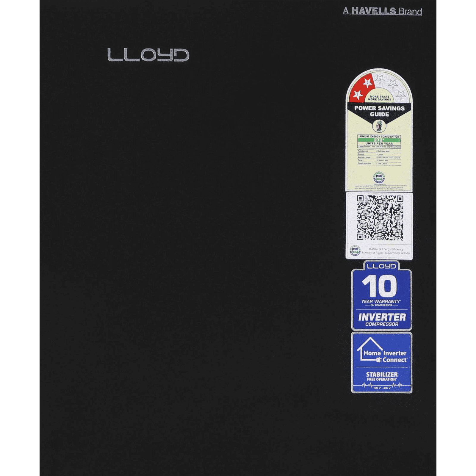 LLOYD 310 Litres 2 Star Frost Free Double Door Convertible Refrigerator with Bactsheild Technology (GLFF342AMBC1GC, Metallic Black)_11