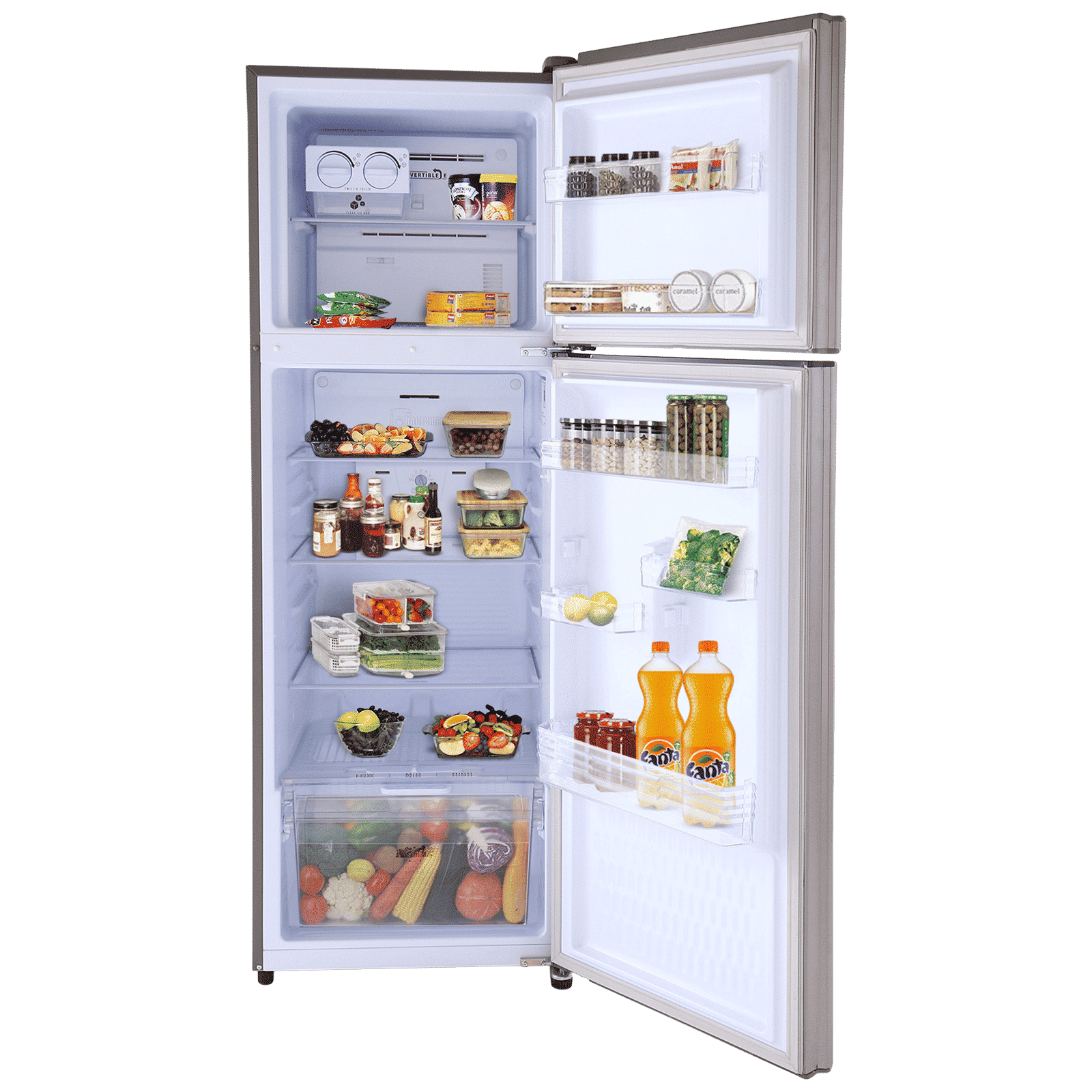 LLOYD 280 Litres 2 Star Frost Free Double Door Refrigerator with Ten Vent Technology (GLFF312AGST1GC, Graphite Steel)_5