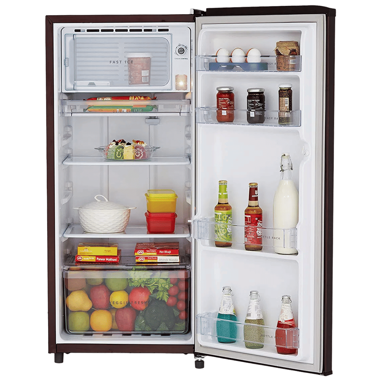 Whirlpool WDE 184 Litres 2 Star Direct Cool Single Door Refrigerator with Anti Bacterial Gasket (72680, Wine Bloom)_4