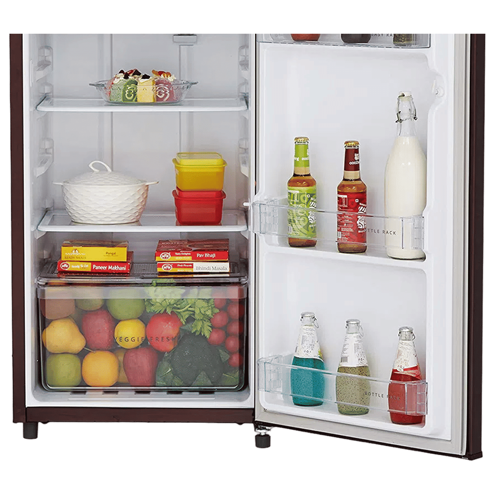 Whirlpool WDE 184 Litres 2 Star Direct Cool Single Door Refrigerator with Anti Bacterial Gasket (72680, Wine Bloom)_7