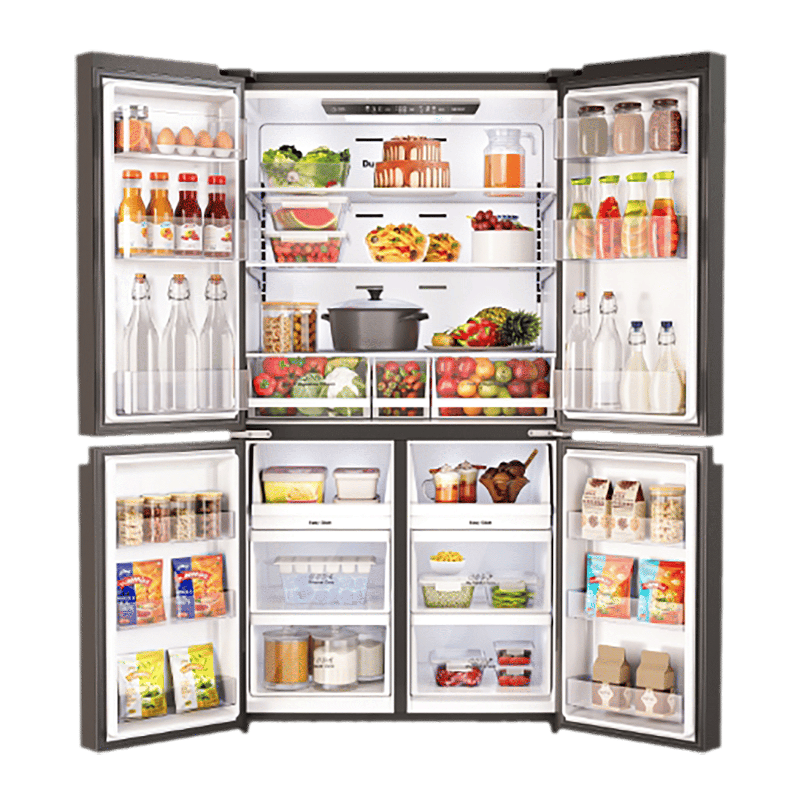 Godrej Eon Velvet 670 Litres Frost Free French Door Convertible Refrigerator with Dual Tech Cooling (RM EONVELVET 685 RIT GR BK, Graphite Black)_4