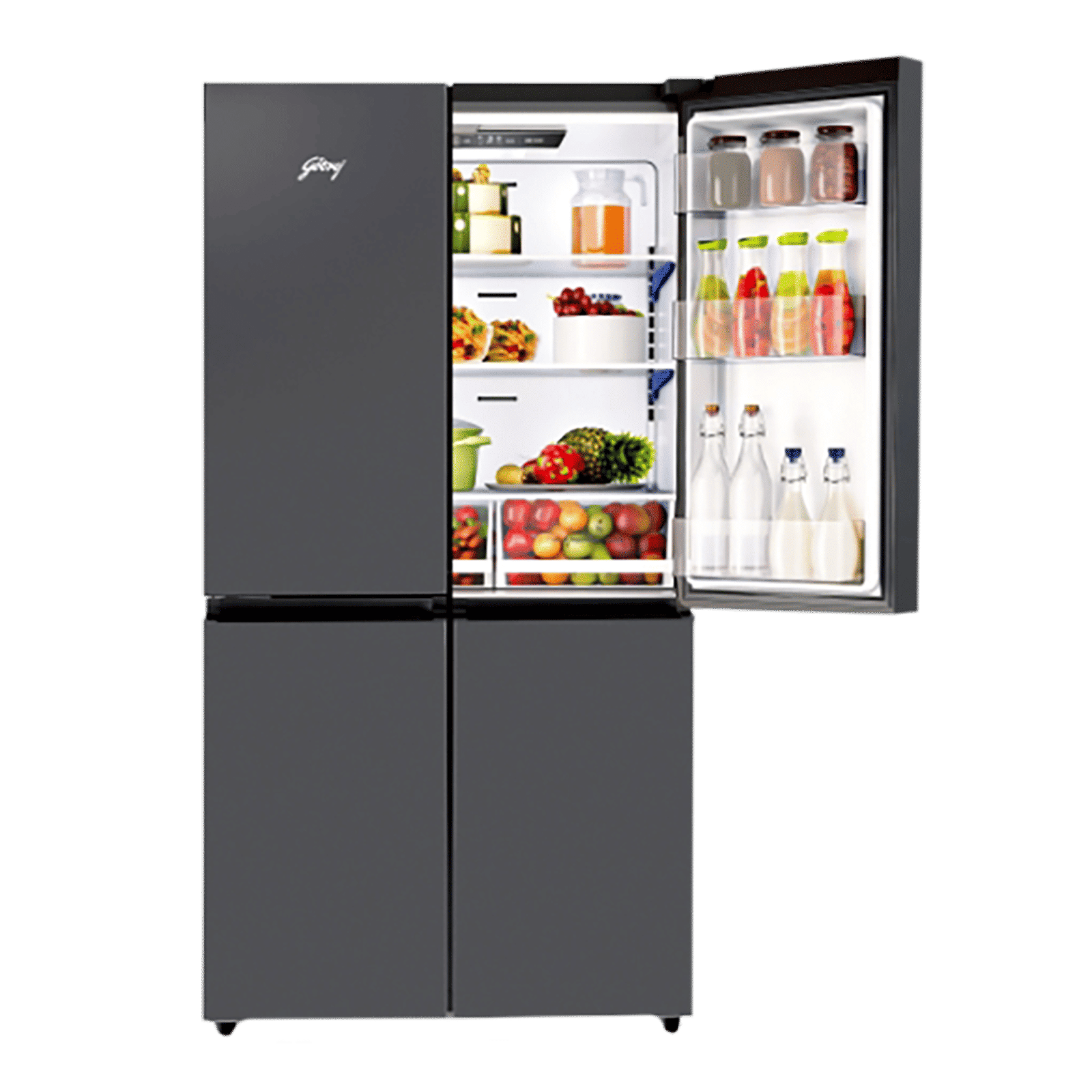 Godrej Eon Velvet 670 Litres Frost Free French Door Convertible Refrigerator with Dual Tech Cooling (RM EONVELVET 685 RIT GR BK, Graphite Black)_6