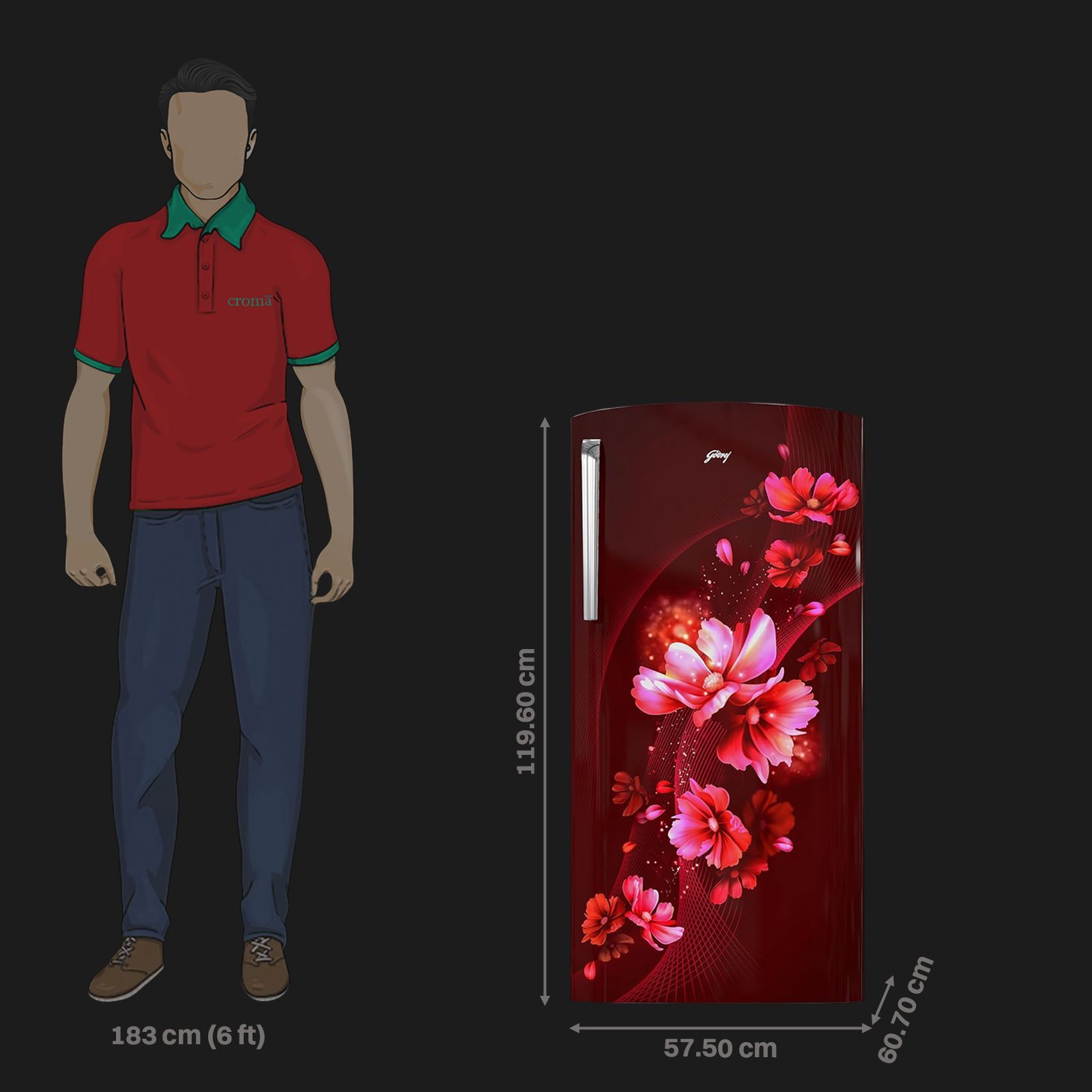 Godrej Edge Marvel 184 Litres 3 Star Direct Cool Single Door Refrigerator with Advanced Capillary Technology (RD EMARVEL 207C THF, Aster Wine)_3