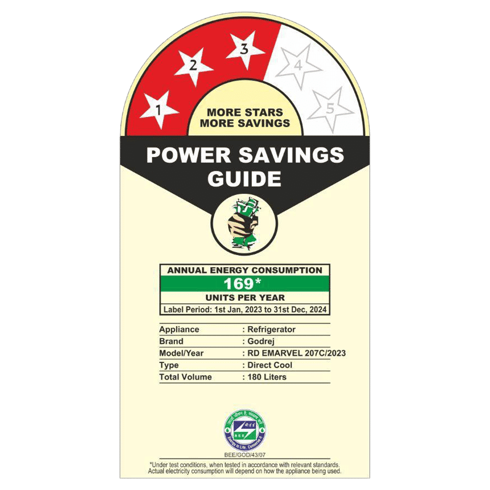 Godrej Edge Marvel 184 Litres 3 Star Direct Cool Single Door Refrigerator with Advanced Capillary Technology (RD EMARVEL 207C THF, Aster Wine)_9