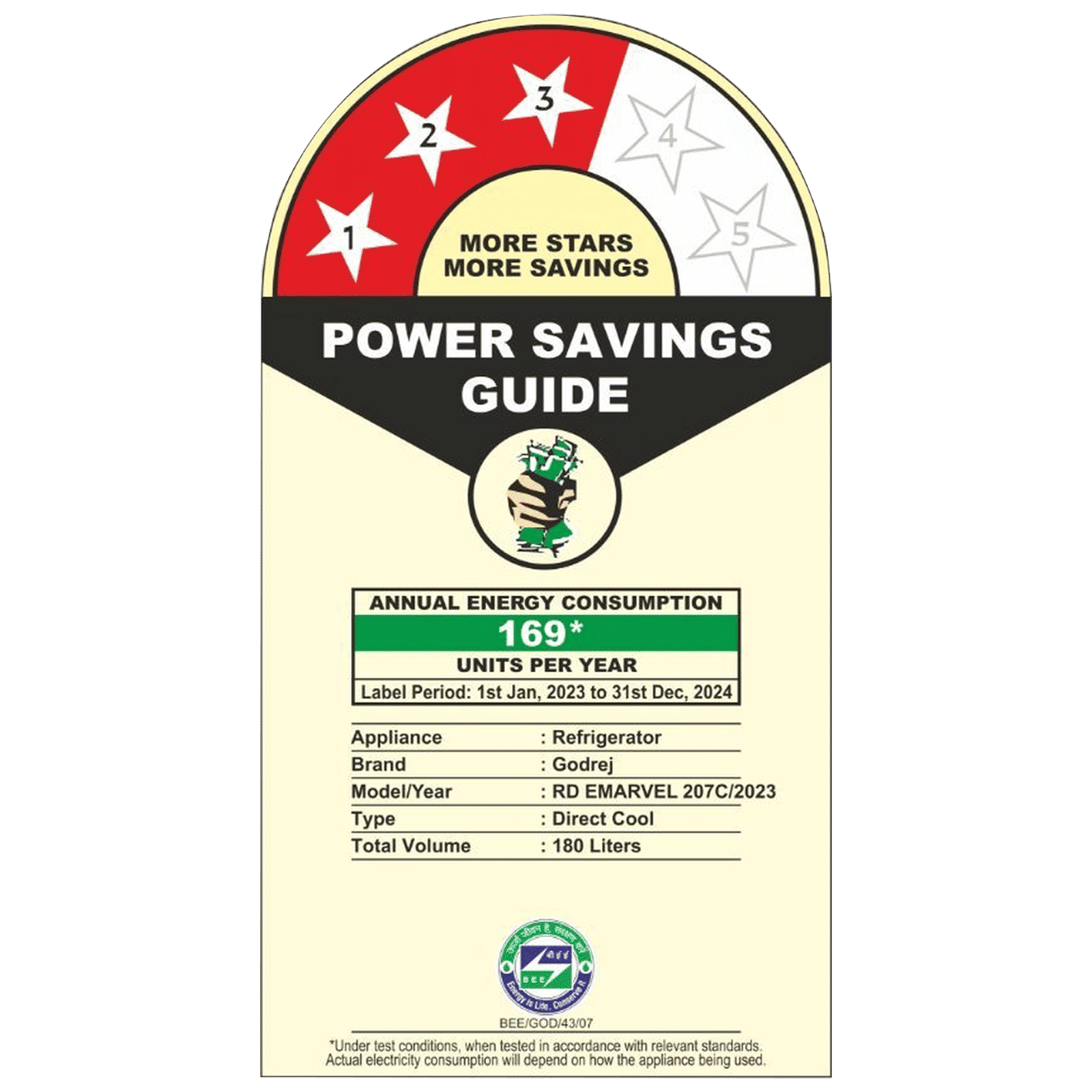 Godrej Edge Marvel 184 Litres 3 Star Direct Cool Single Door Refrigerator with Turbo Cooling Technology (RD EMARVEL 207C TDF, Fusion Blue)_6