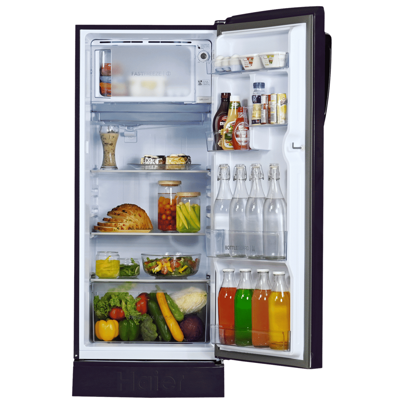 Haier 205 Litres 3 Star Direct Cool Single Door Refrigerator with Stabilizer Free Operation (HRD-2263PMR-N, Marine Rose)_5