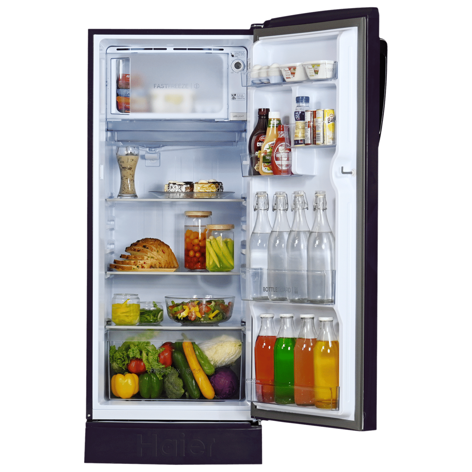 Haier 205 Litres 3 Star Direct Cool Single Door Refrigerator with Stabilizer Free Operation (HRD-2263PMR-N, Marine Rose)_5