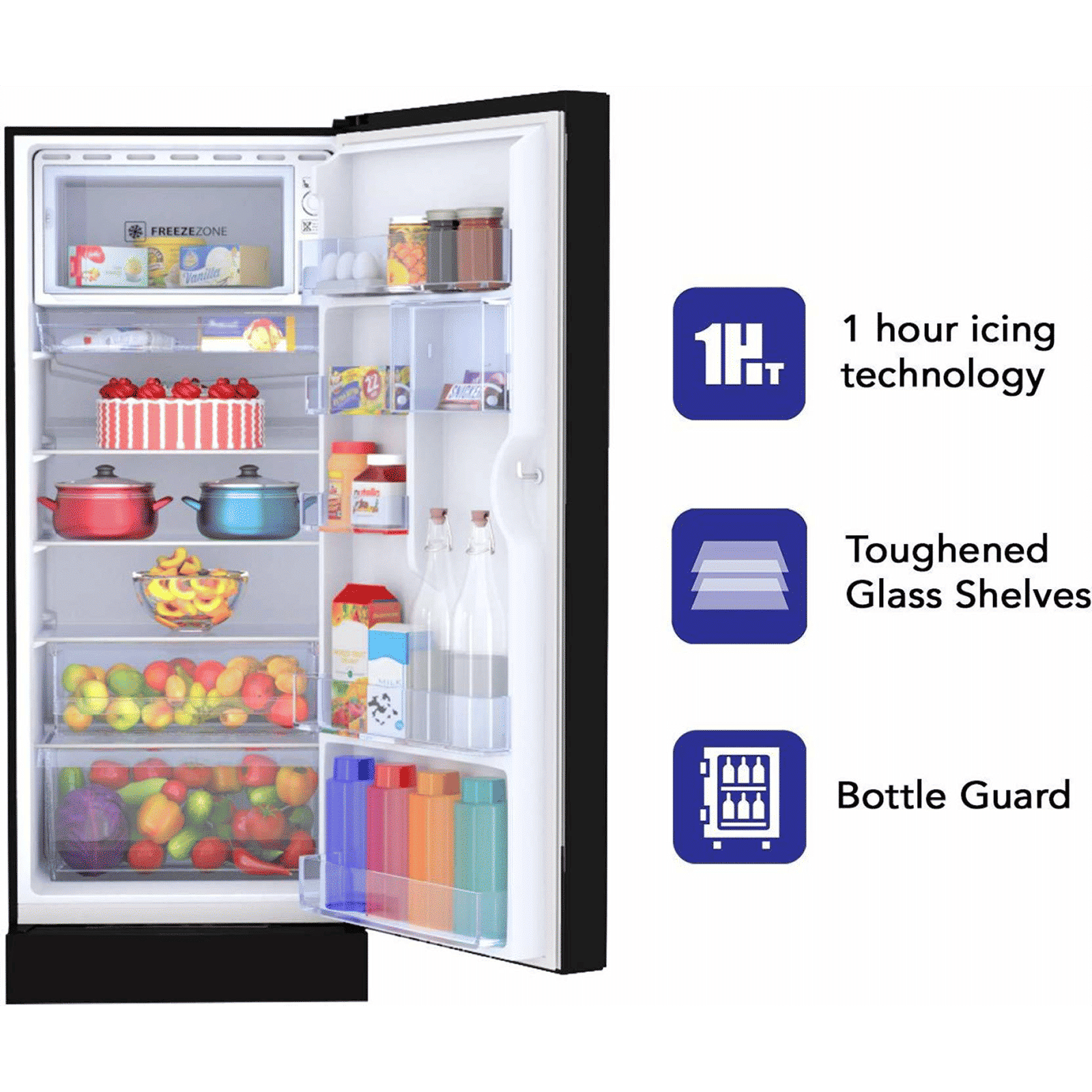 Haier 190 Litres 3 Star Direct Cool Single Door Refrigerator with Stabilizer Free Operation (HRD-2103PSG-P, Spiral Glass)_14