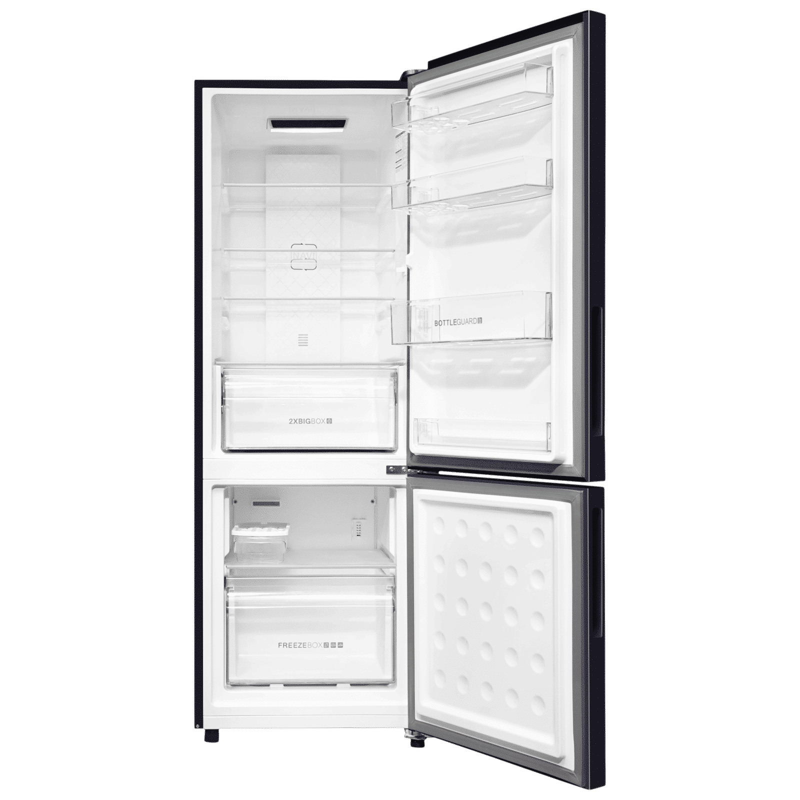 Haier 237 Litres 2 Star Frost Free Double Door Bottom Mount Convertible Refrigerator with Turbo Icing (HRB-2872BSI-P, Storm Inox) Haier 237 Litres 2 Star Frost Free Double Door Bottom Mount Convertible Refrigerator with Turbo Icing (HRB-2872BSI-P, Storm Inox)_5