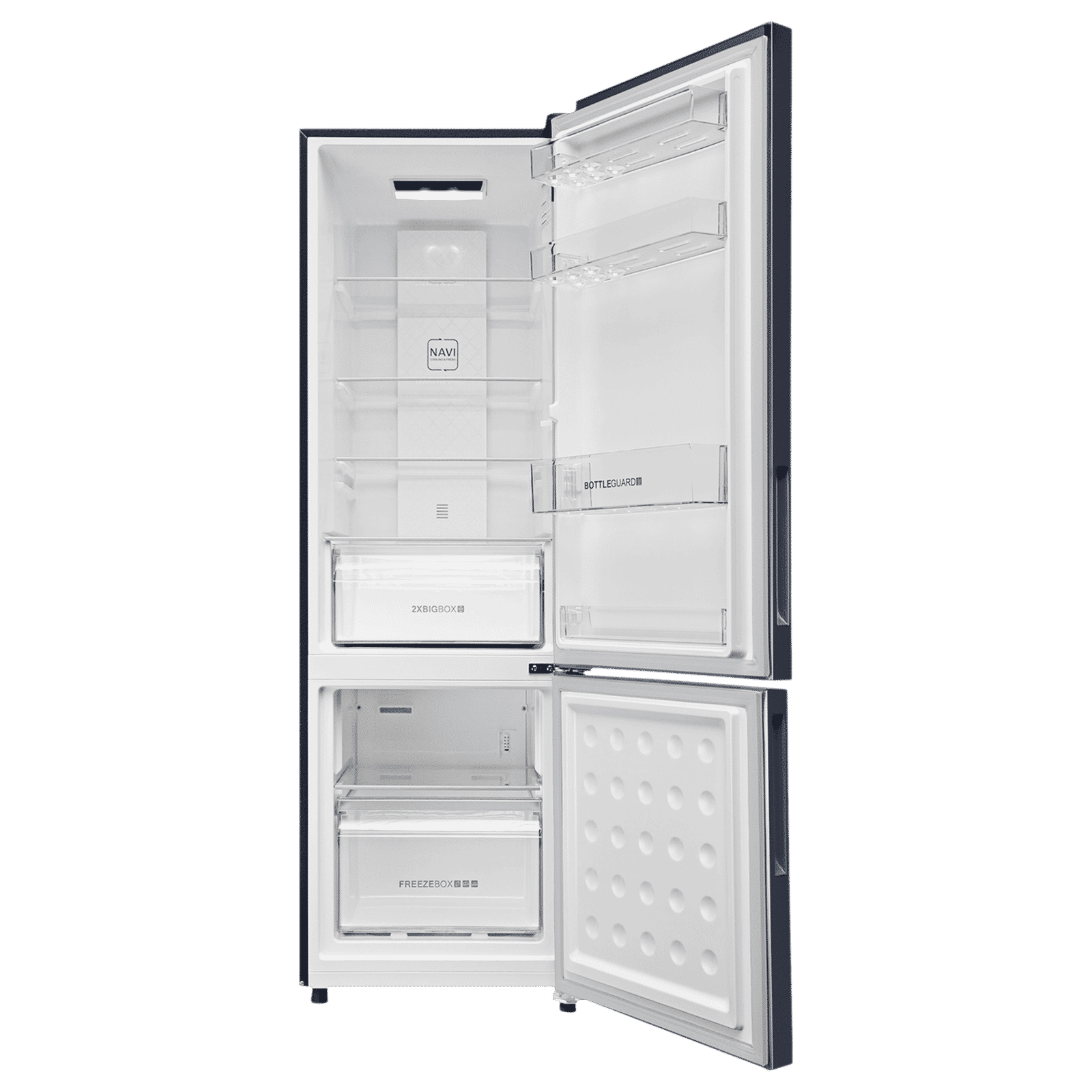 Haier 265 Litres 2 Star Frost Free Double Door Bottom Mount Convertible Refrigerator with Turbo Icing (HRB-3152BGK-P, Graphite Black)_5