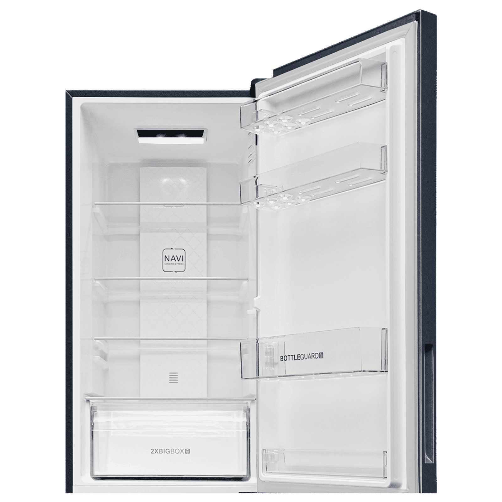 Haier 265 Litres 2 Star Frost Free Double Door Bottom Mount Convertible Refrigerator with Turbo Icing (HRB-3152BGK-P, Graphite Black)_6