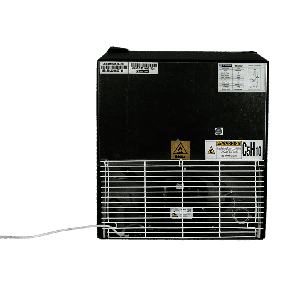 Blue Star Mini Bar 47 Litres 2 Star Direct Cool Single Door Refrigerator with Temperature Control Dial (MR60-GB, Black) Blue Star Mini Bar 47 Litres 2 Star Direct Cool Single Door Refrigerator with Temperature Control Dial (MR60-GB, Black)_6