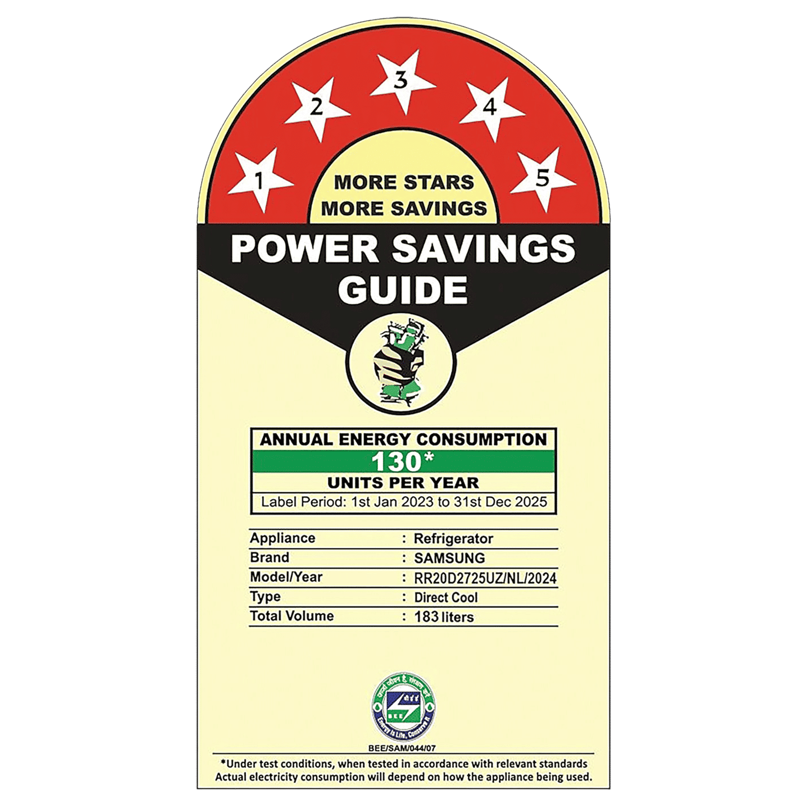 SAMSUNG Stylish Grande 183 Litres 5 Star Direct Cool Single Door Refrigerator with Anti Bacterial Gasket (RR20D2725UZ/NL, Midnight Blossom Blue)_15