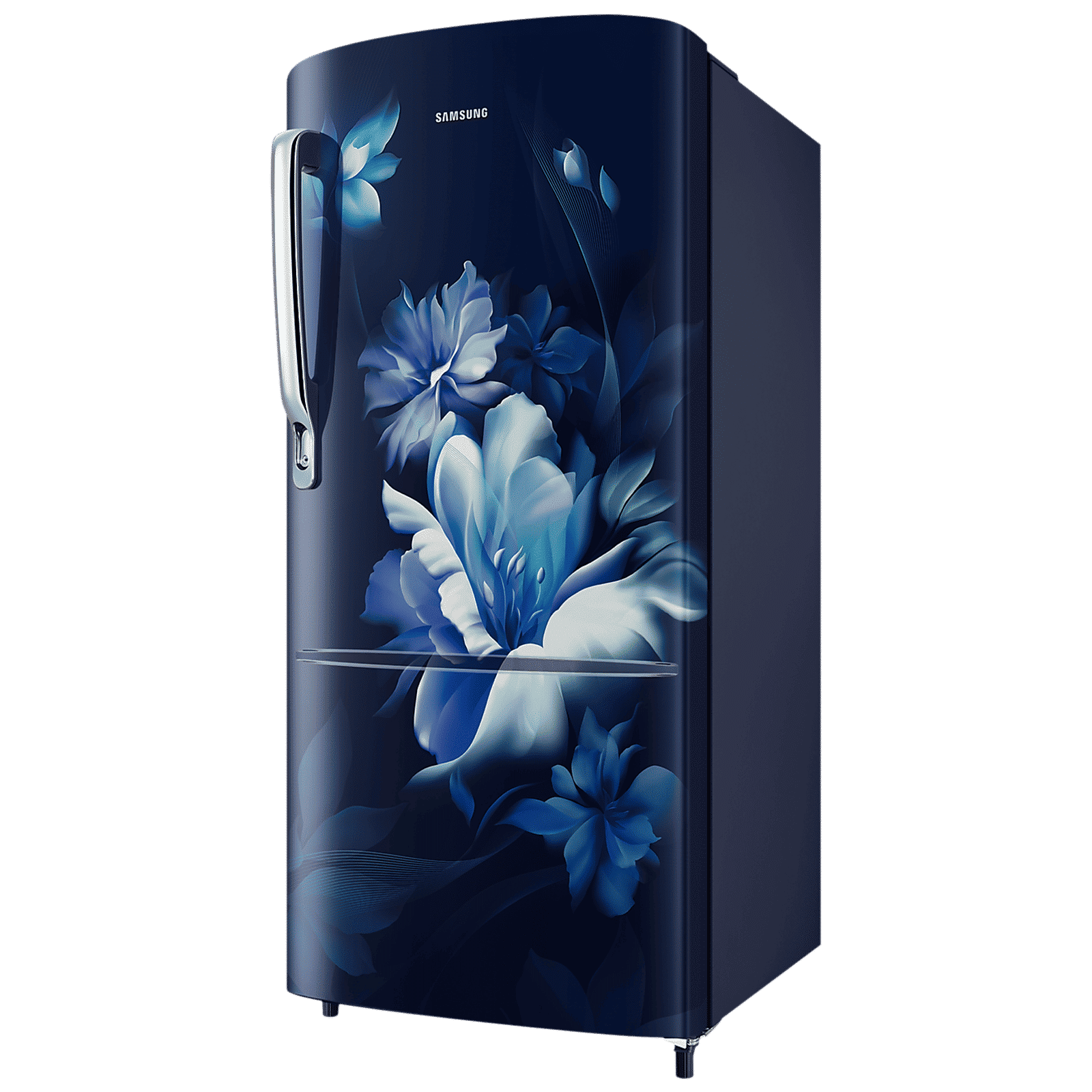 SAMSUNG Stylish Grande 183 Litres 5 Star Direct Cool Single Door Refrigerator with Anti Bacterial Gasket (RR20D2725UZ/NL, Midnight Blossom Blue)_4