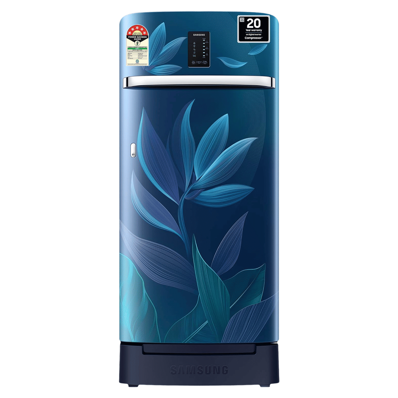 SAMSUNG Digi-Touch Cool 189 Litres 5 Star Direct Cool Single Door Refrigerator with Anti Bacterial Gasket (RR21C2F259U/HL, Paradise Bloom Blue) SAMSUNG Digi-Touch Cool 189 Litres 5 Star Direct Cool Single Door Refrigerator with Anti Bacterial Gasket (RR21C2F259U/HL, Paradise Bloom Blue)_1