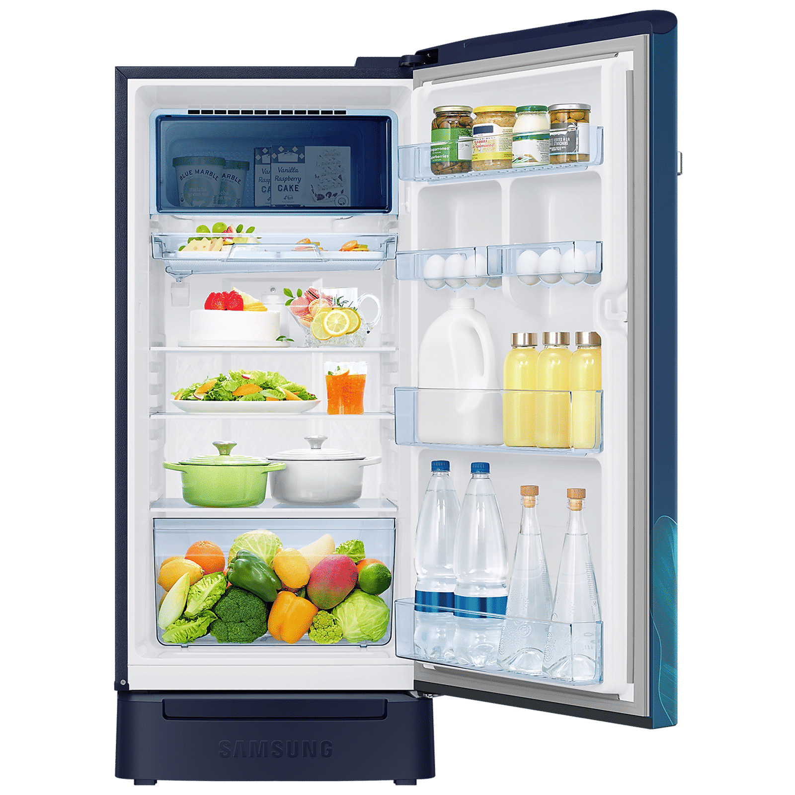 SAMSUNG Digi-Touch Cool 189 Litres 5 Star Direct Cool Single Door Refrigerator with Anti Bacterial Gasket (RR21C2F259U/HL, Paradise Bloom Blue) SAMSUNG Digi-Touch Cool 189 Litres 5 Star Direct Cool Single Door Refrigerator with Anti Bacterial Gasket (RR21C2F259U/HL, Paradise Bloom Blue)_4
