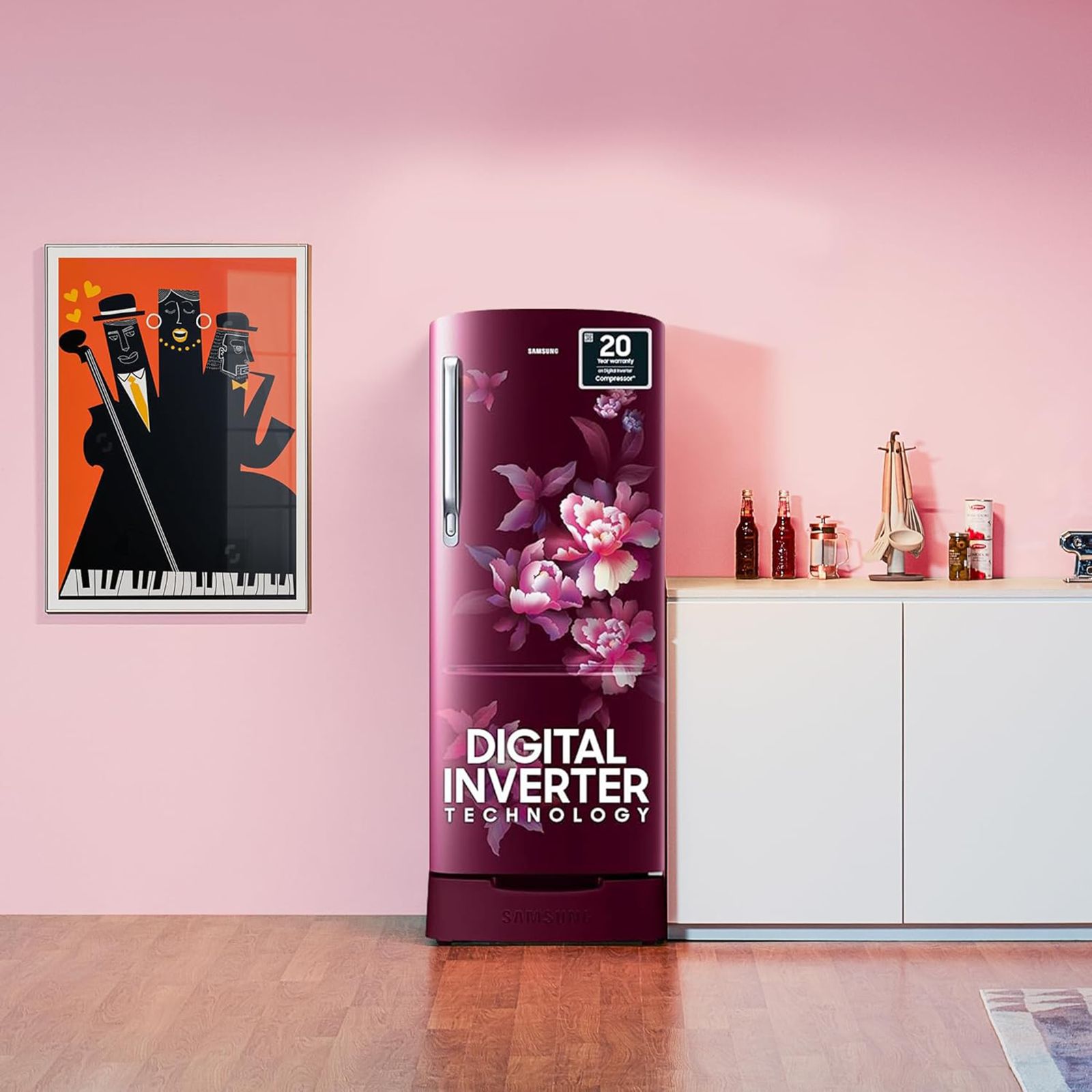 SAMSUNG Stylish Grande 183 Litres 5 Star Direct Cool Single Door Refrigerator with Anti Bacterial Gasket (RR20D2825HN/NL, Himalaya Poppy Red) SAMSUNG Stylish Grande 183 Litres 5 Star Direct Cool Single Door Refrigerator with Anti Bacterial Gasket (RR20D2825HN/NL, Himalaya Poppy Red)_20