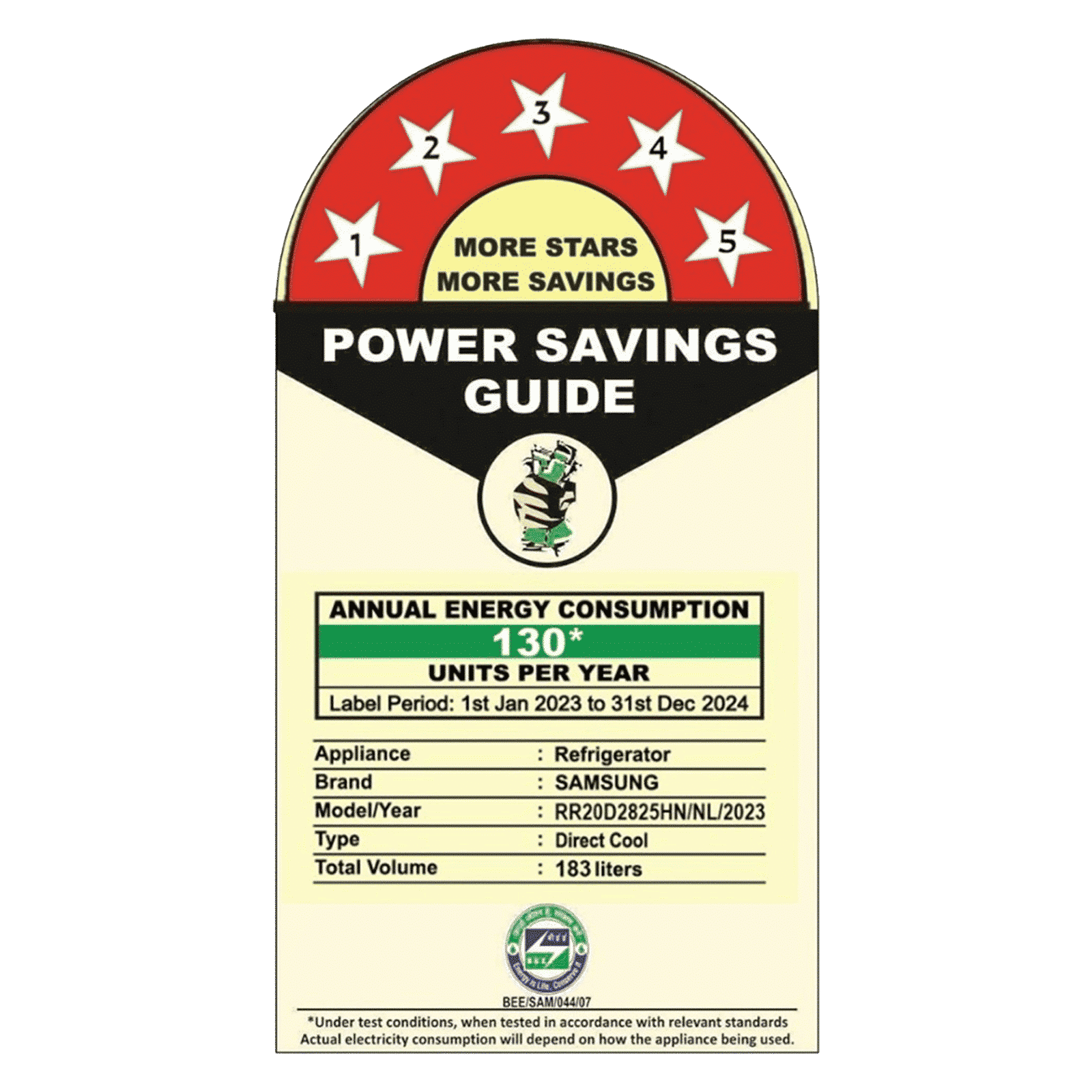 SAMSUNG Stylish Grande 183 Litres 5 Star Direct Cool Single Door Refrigerator with Anti Bacterial Gasket (RR20D2825HN/NL, Himalaya Poppy Red) SAMSUNG Stylish Grande 183 Litres 5 Star Direct Cool Single Door Refrigerator with Anti Bacterial Gasket (RR20D2825HN/NL, Himalaya Poppy Red)_10