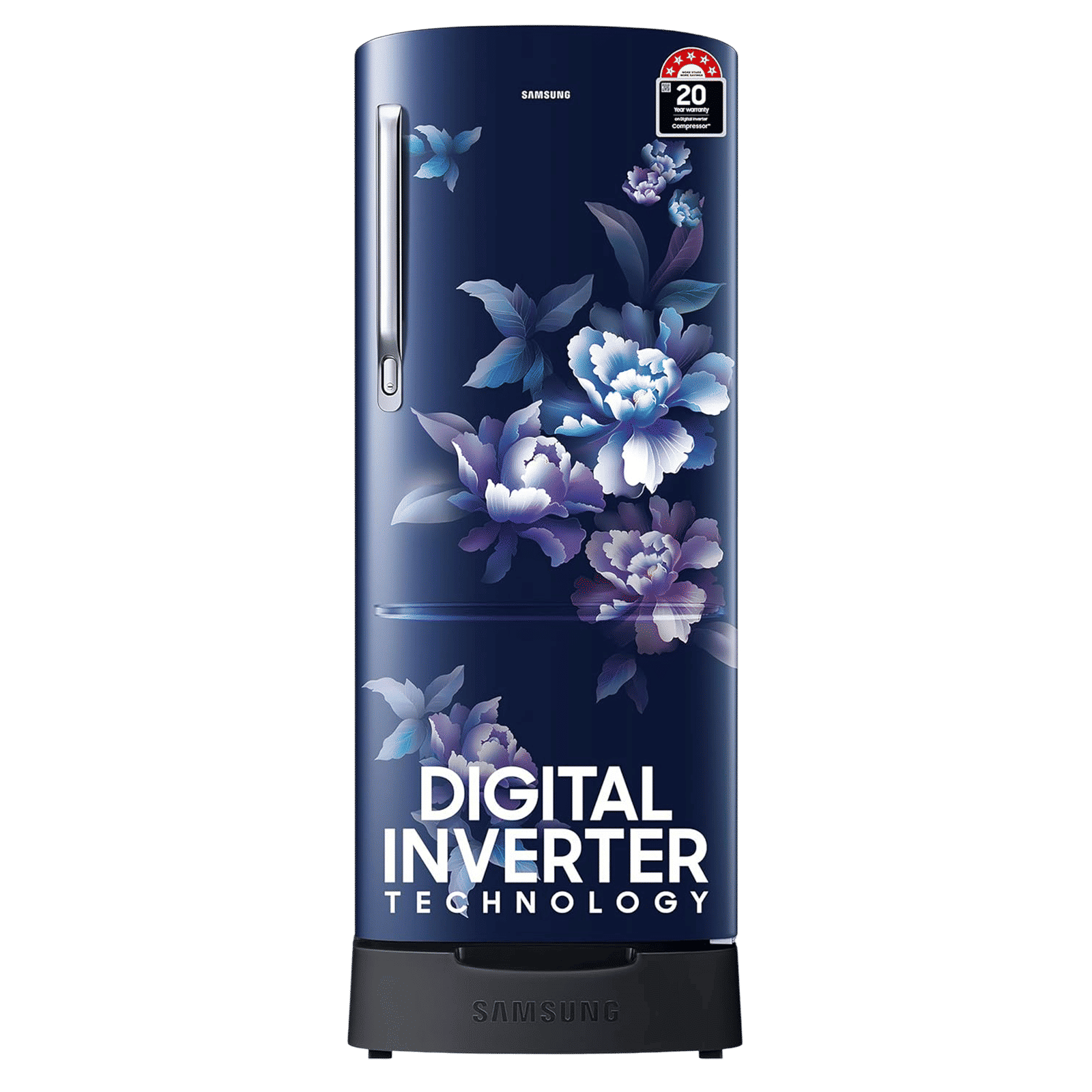 SAMSUNG Stylish Grande 183 Litres 5 Star Direct Cool Single Door Refrigerator with Anti Bacterial Gasket (RR20D2825HV/NL, Blue Arctic)_1