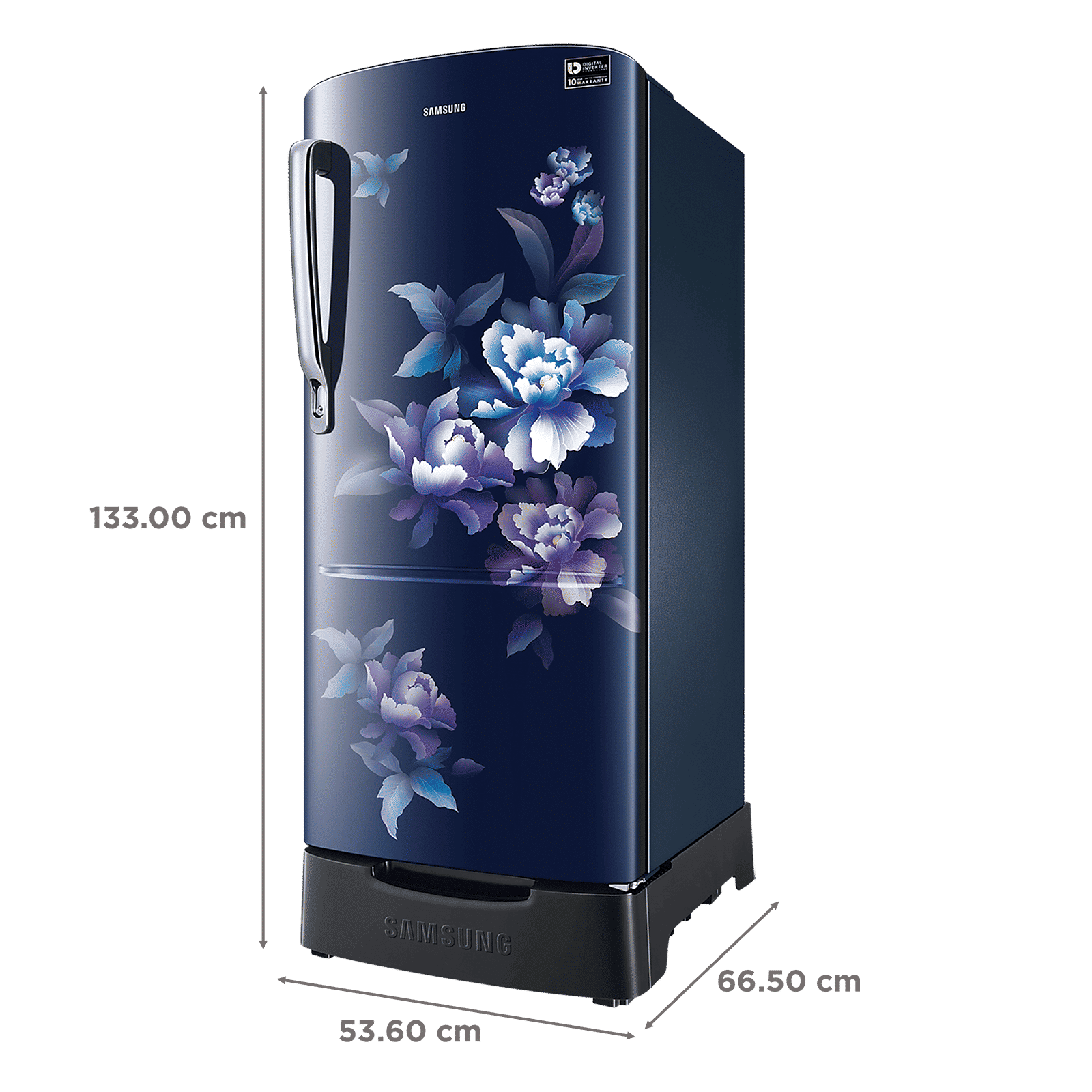 SAMSUNG Stylish Grande 183 Litres 5 Star Direct Cool Single Door Refrigerator with Anti Bacterial Gasket (RR20D2825HV/NL, Blue Arctic)_3