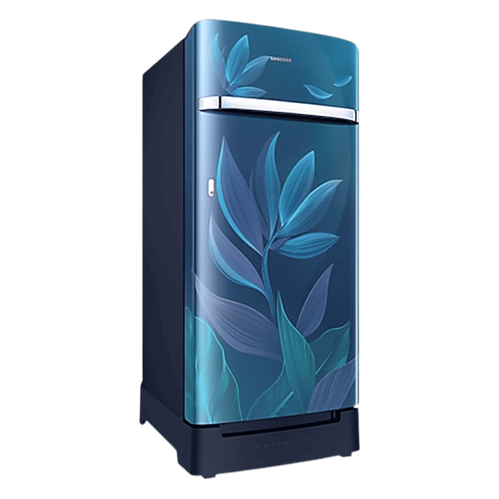 SAMSUNG Horizontal Curve 189 Litres 5 Star Direct Cool Single Door Refrigerator with Anti Bacterial Gasket (RR21D2H259U/HL, Paradise Bloom Blue) SAMSUNG Horizontal Curve 189 Litres 5 Star Direct Cool Single Door Refrigerator with Anti Bacterial Gasket (RR21D2H259U/HL, Paradise Bloom Blue)_9