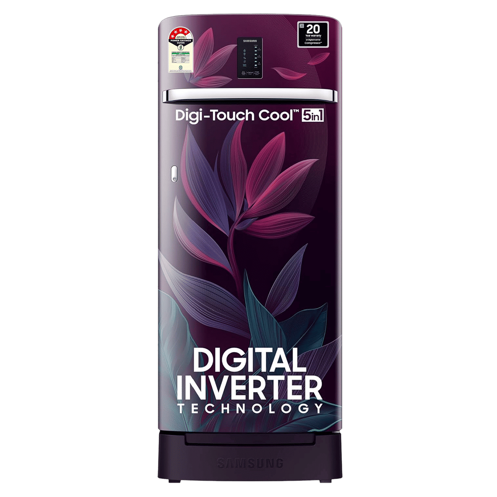 SAMSUNG Digi-Touch Cool 215 Litres 4 Star Direct Cool Single Door Refrigerator with Anti Bacterial Gasket (RR23D2F349R/HL, Paradise Bloom Purple) SAMSUNG Digi-Touch Cool 215 Litres 4 Star Direct Cool Single Door Refrigerator with Anti Bacterial Gasket (RR23D2F349R/HL, Paradise Bloom Purple)_1