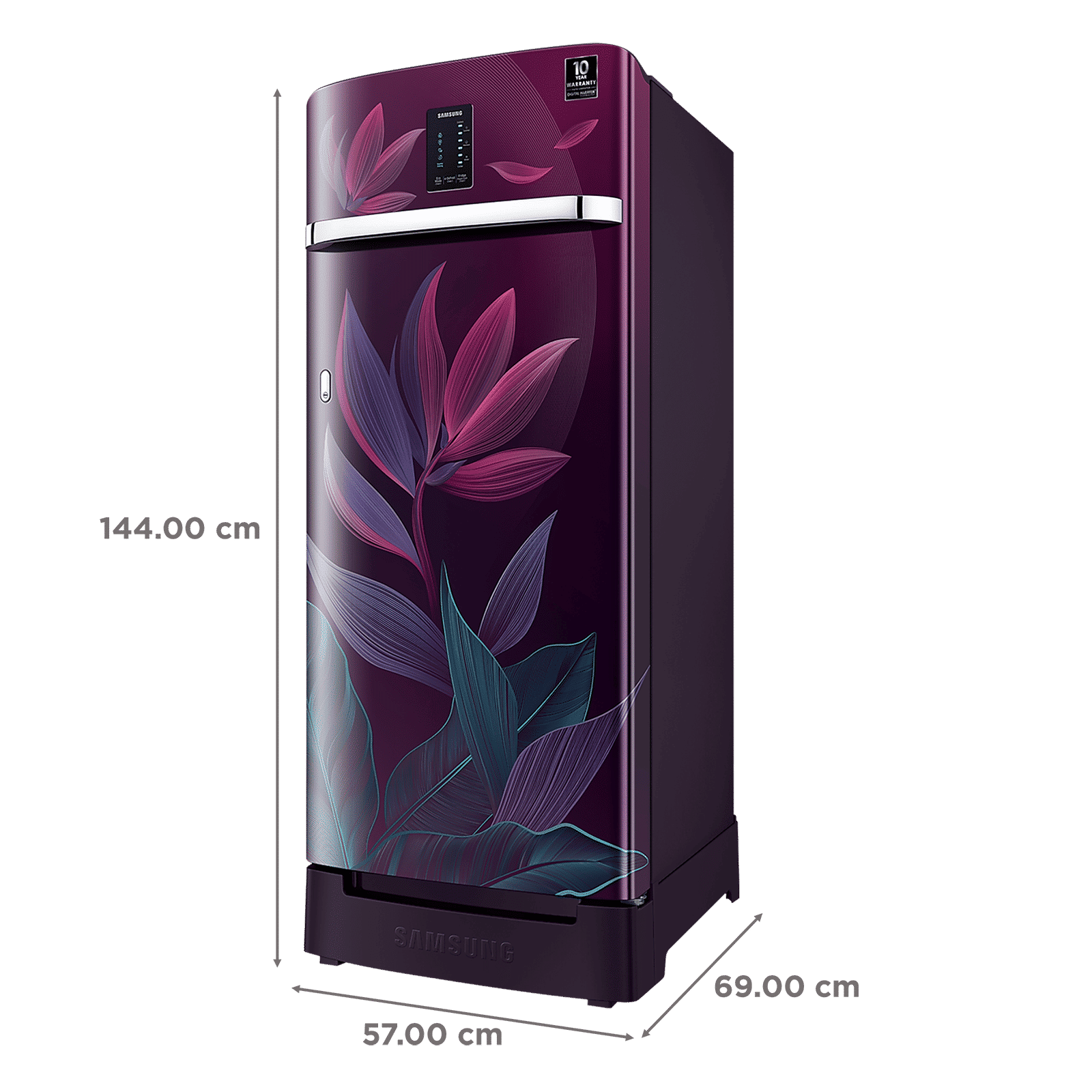 SAMSUNG Digi-Touch Cool 215 Litres 4 Star Direct Cool Single Door Refrigerator with Anti Bacterial Gasket (RR23D2F349R/HL, Paradise Bloom Purple) SAMSUNG Digi-Touch Cool 215 Litres 4 Star Direct Cool Single Door Refrigerator with Anti Bacterial Gasket (RR23D2F349R/HL, Paradise Bloom Purple)_3