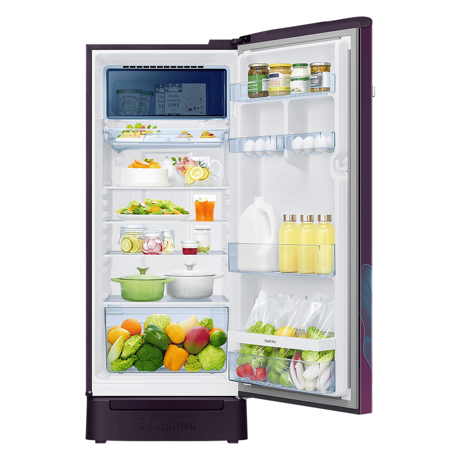 SAMSUNG Digi-Touch Cool 215 Litres 4 Star Direct Cool Single Door Refrigerator with Anti Bacterial Gasket (RR23D2F349R/HL, Paradise Bloom Purple) SAMSUNG Digi-Touch Cool 215 Litres 4 Star Direct Cool Single Door Refrigerator with Anti Bacterial Gasket (RR23D2F349R/HL, Paradise Bloom Purple)_5