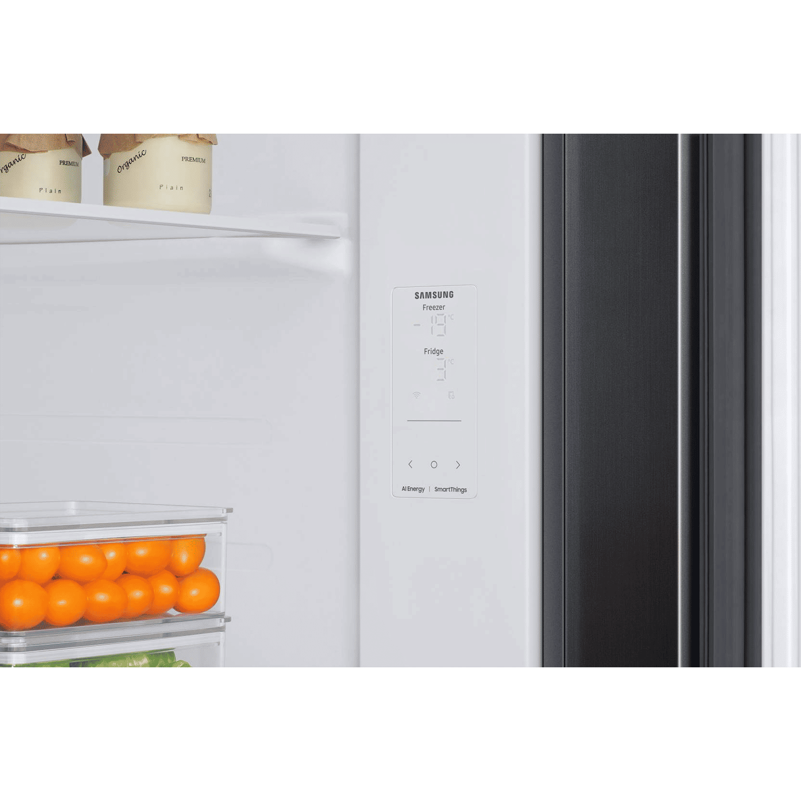 SAMSUNG 653 Litres 3 Star Frost Free Side by Side Convertible Refrigerator with Twin Cooling Plus Technology (RS76CG8003B1/HL, Black Matt)_7