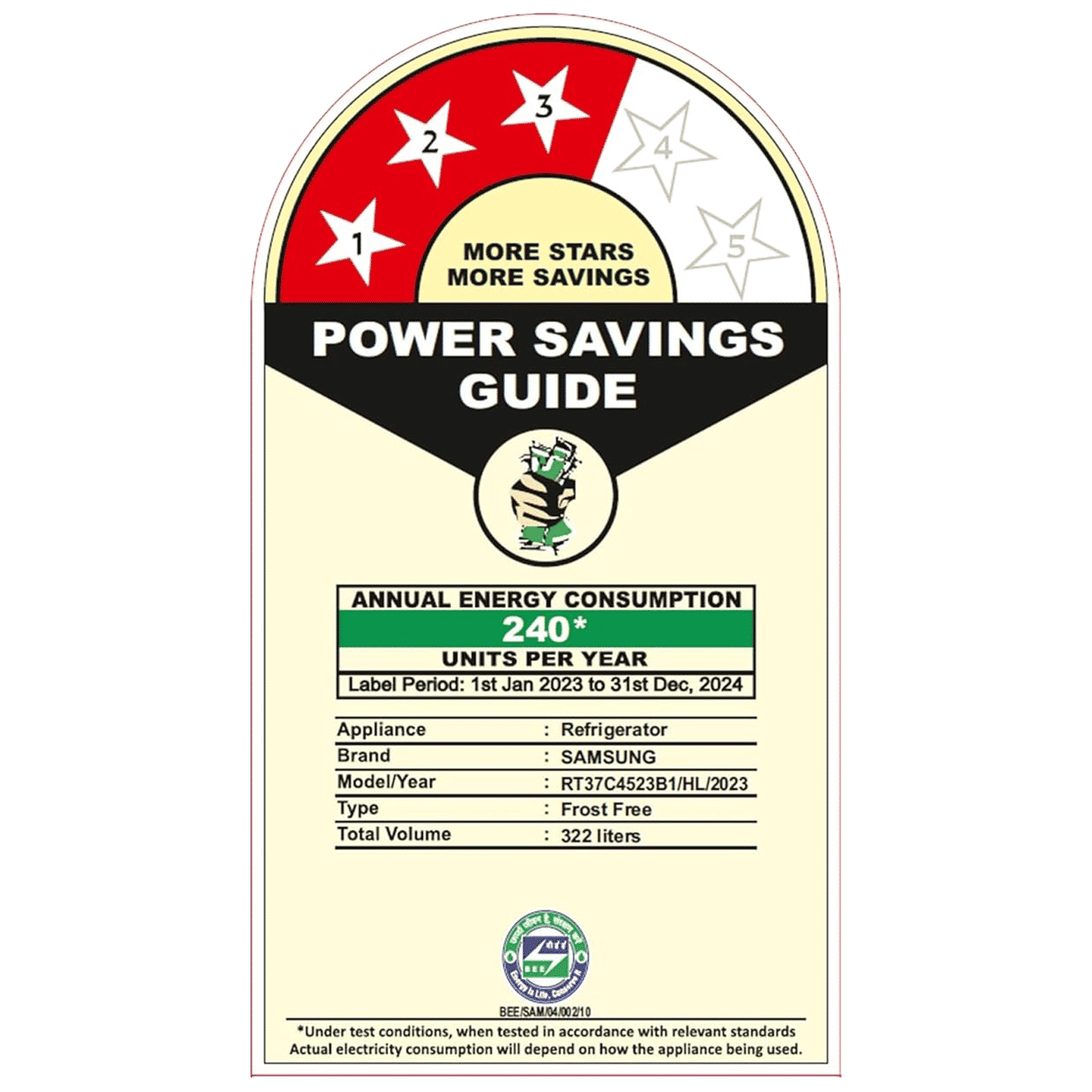 SAMSUNG 322 Litres 3 Star Frost Free Double Door Convertible Refrigerator with Twin Cooling Plus Technology (RT37C4523B1/HL, Black Matt) SAMSUNG 322 Litres 3 Star Frost Free Double Door Convertible Refrigerator with Twin Cooling Plus Technology (RT37C4523B1/HL, Black Matt)_8