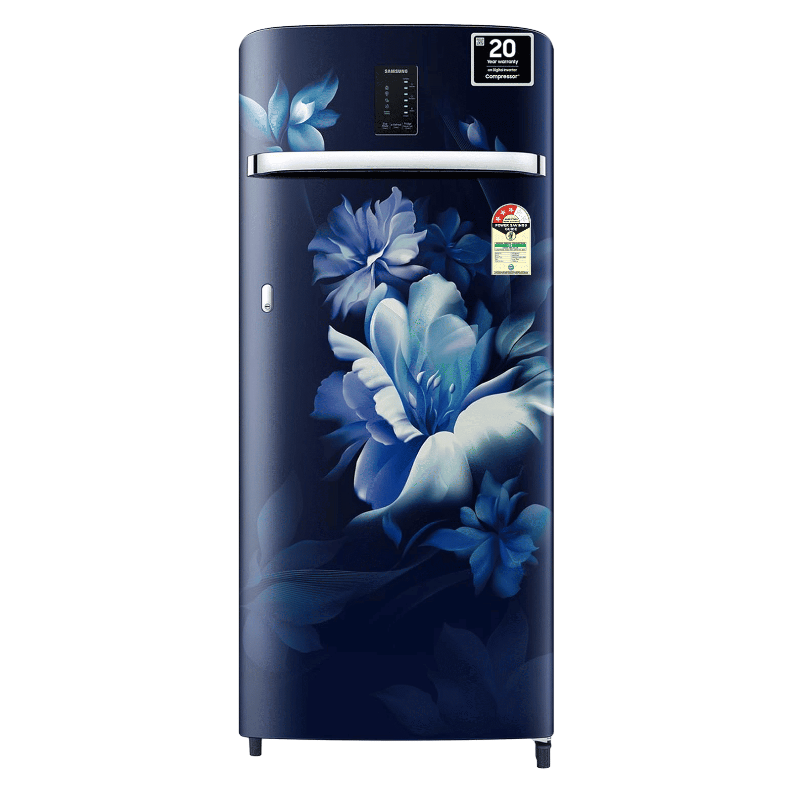 SAMSUNG Digi-Touch Cool 215 Litres 3 Star Direct Cool Single Door Refrigerator with Anti Bacterial Gasket (RR23D2E23UZ/HL, Midnight Blossom Blue)_1