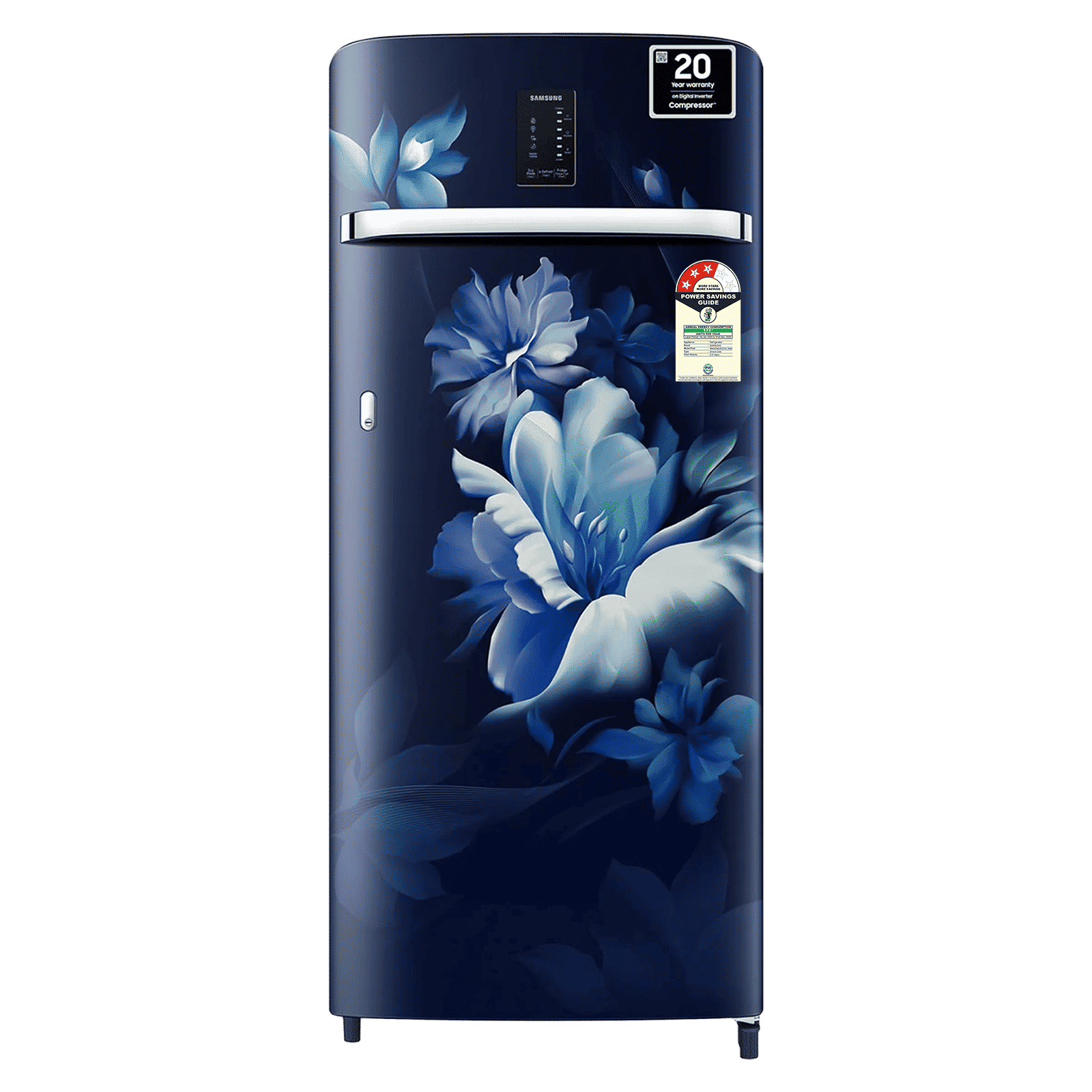 SAMSUNG Digi-Touch Cool 215 Litres 3 Star Direct Cool Single Door Refrigerator with Anti Bacterial Gasket (RR23D2E23UZ/HL, Midnight Blossom Blue)_1