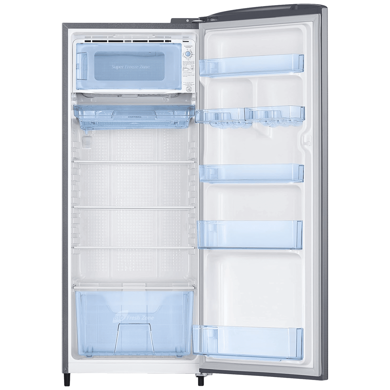 SAMSUNG Stylish Grande 223 Litres 3 Star Direct Cool Single Door Refrigerator with Anti Bacterial Gasket (RR24C2723S8/NL, Elegant Inox)_6