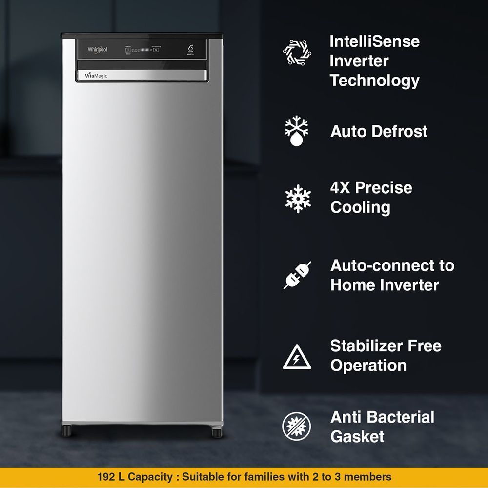 Whirlpool Vitamagic Pro 192 Litres 3 Star Direct Cool Single Door Refrigerator with Zeolite Technology (73131, Grey)_13