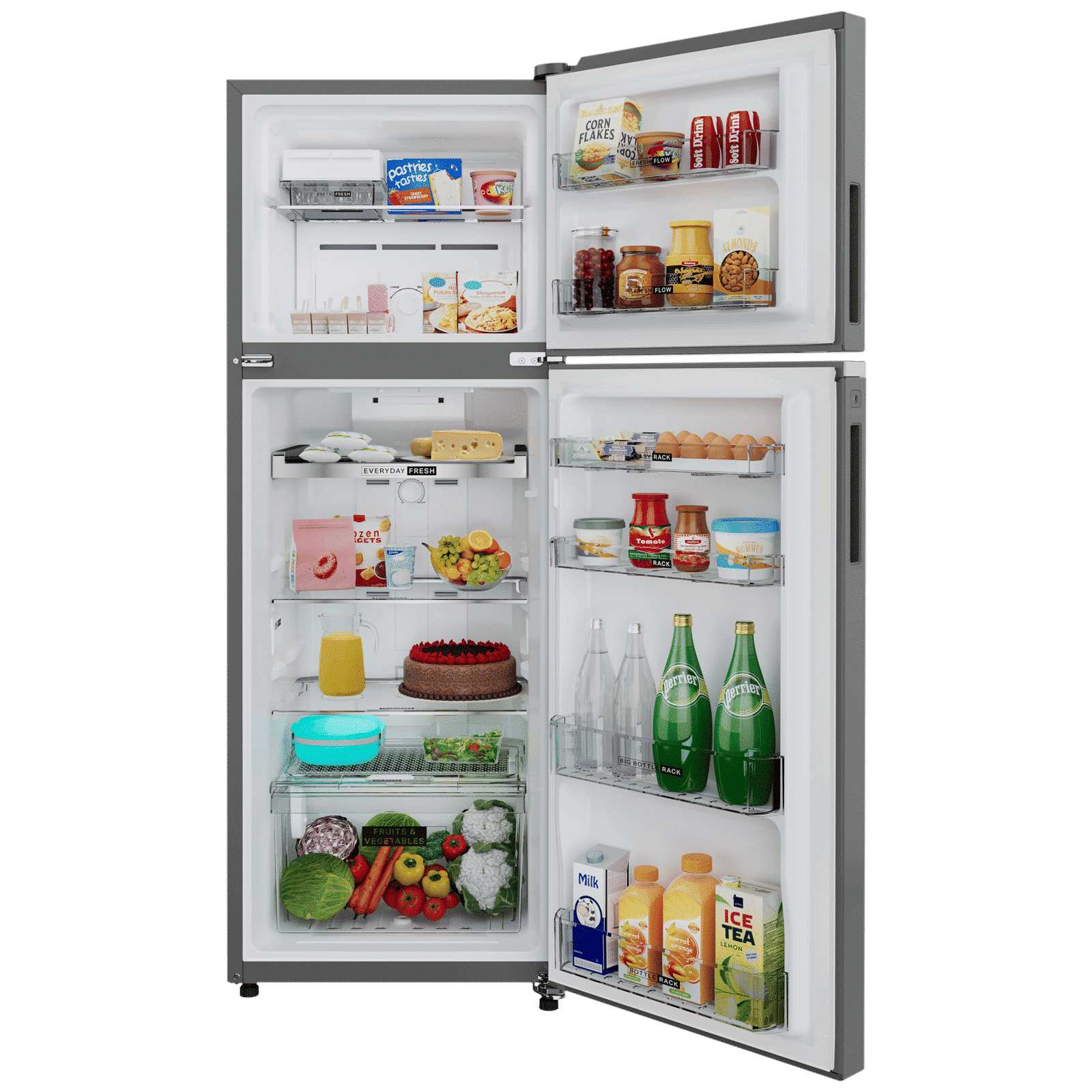 Whirlpool Neofresh 235 Litres 2 Star Frost Free Double Door Refrigerator with Microblock Technology (22099, Grey)_4