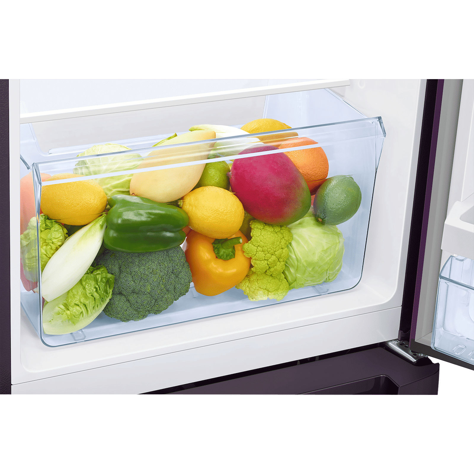 SAMSUNG Horizontal Curve 215 Litres 5 Star Direct Cool Single Door Refrigerator with Base Stand Drawer (RR23D2H259R/HL, Paradise Bloom Purple)_13